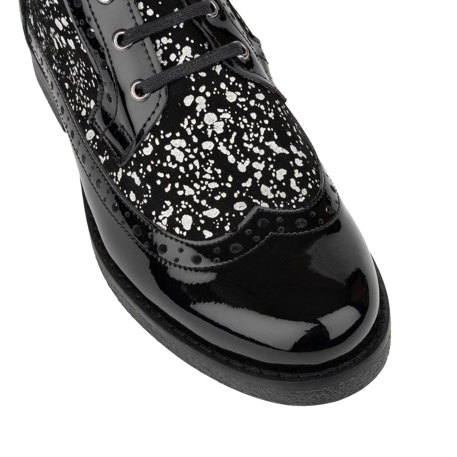 Hatter - Black & Silver Drops Womens Ankle Boots Embassy London 
