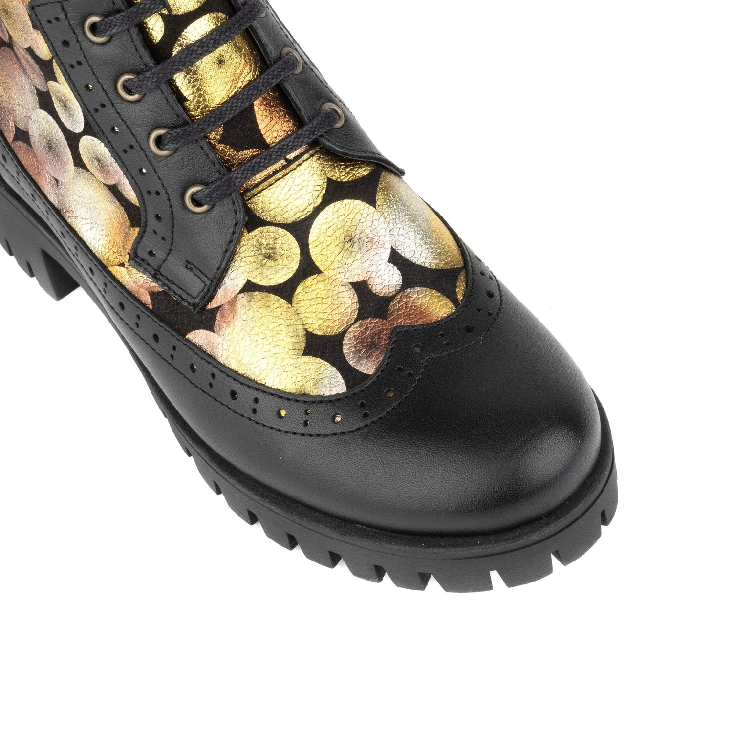 Womens Platform Ankle Boots Wool Black Gold Sphere Embassy London Milliner UK 7 / EU 40 / US 9 Womens Platform Ankle Boots Wool Black Gold Sphere Embassy London Milliner UK 7 / EU 40 / US 9