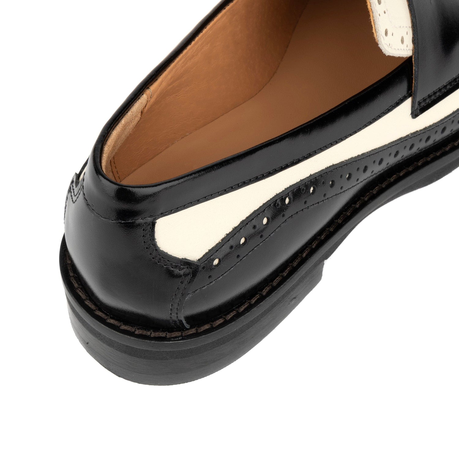 Angelina - Black & Cream Womens Loafers Embassy London 