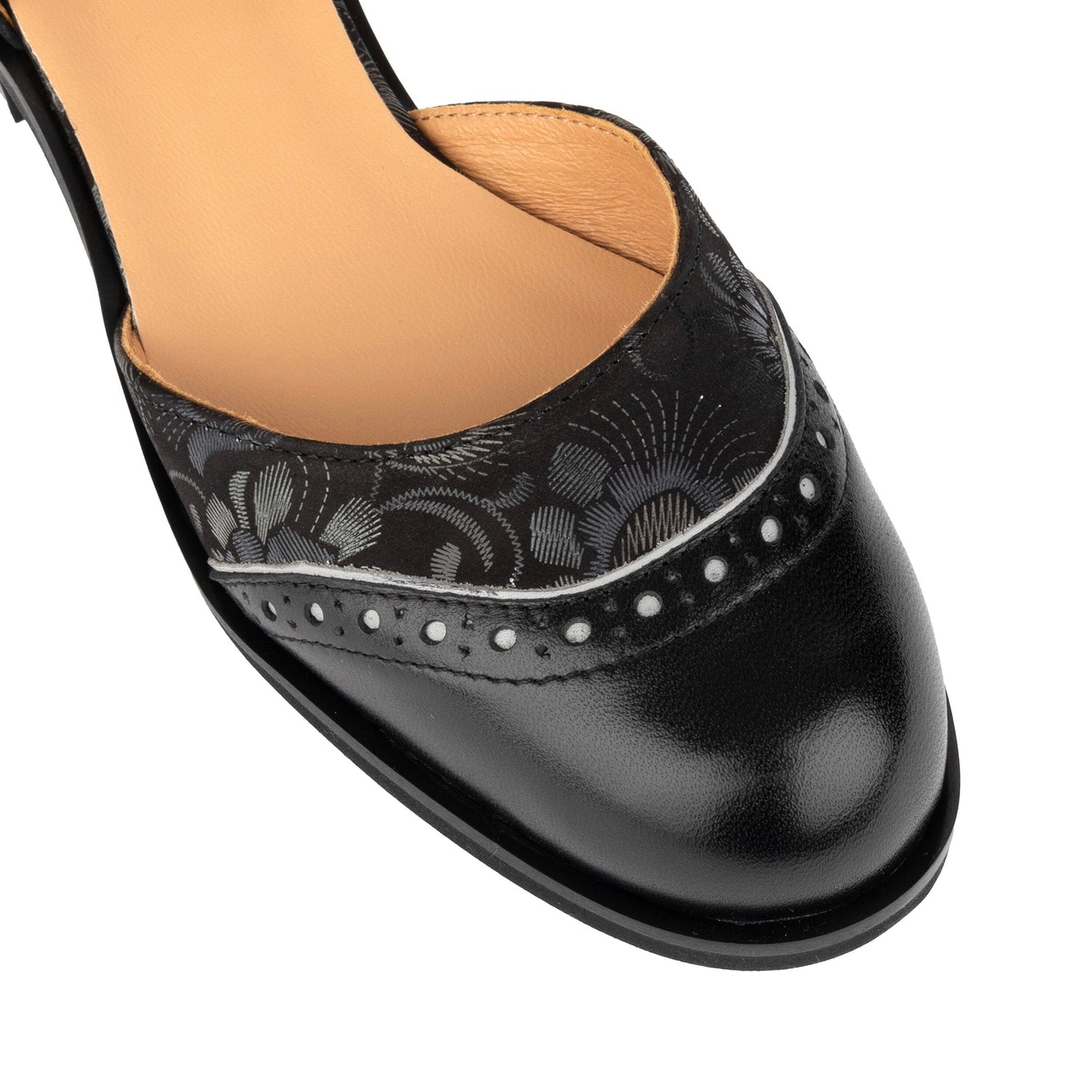 Gigot - Black Emboss Womens Sandals Embassy London 