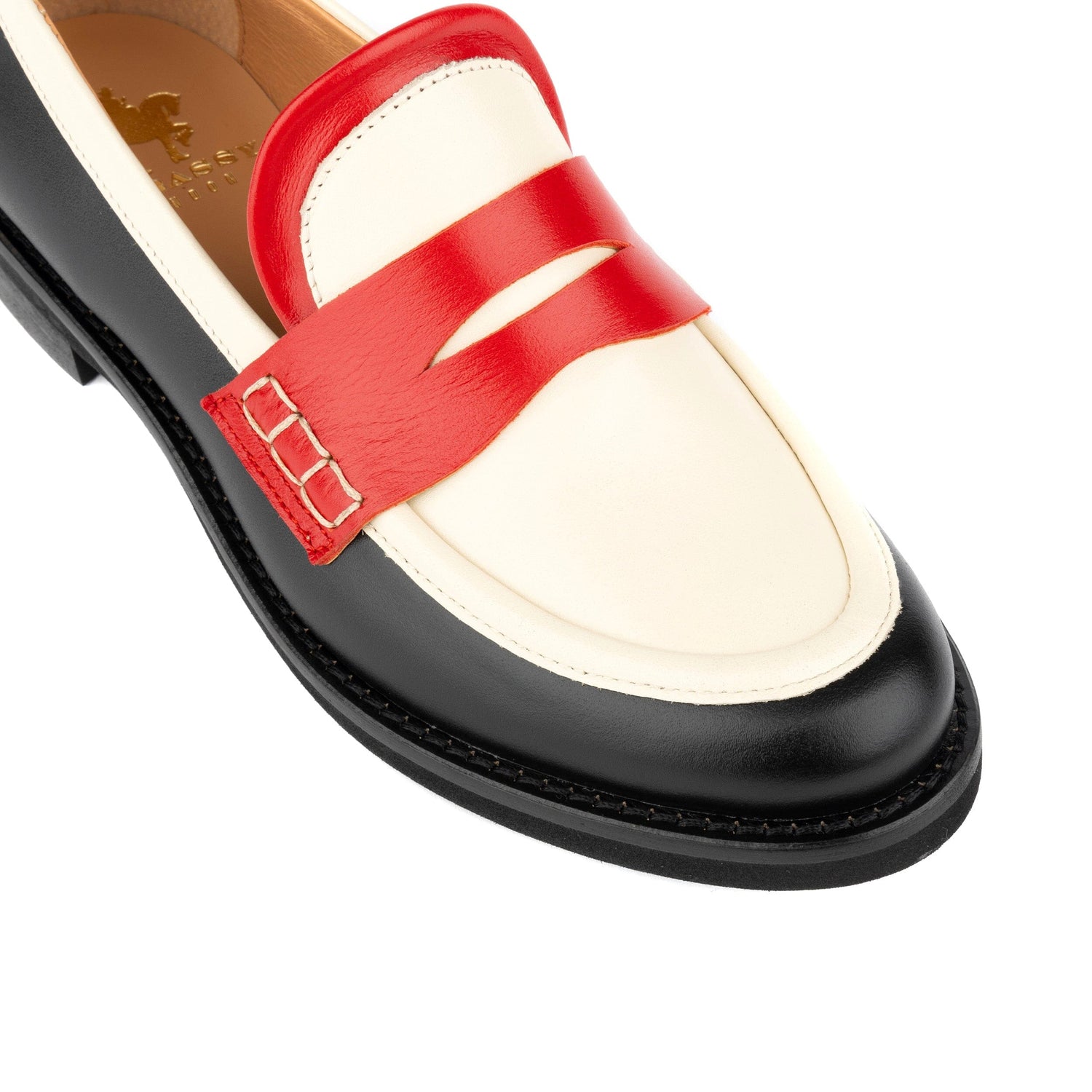 Kay - Red & Cream Womens Loafers Embassy London 