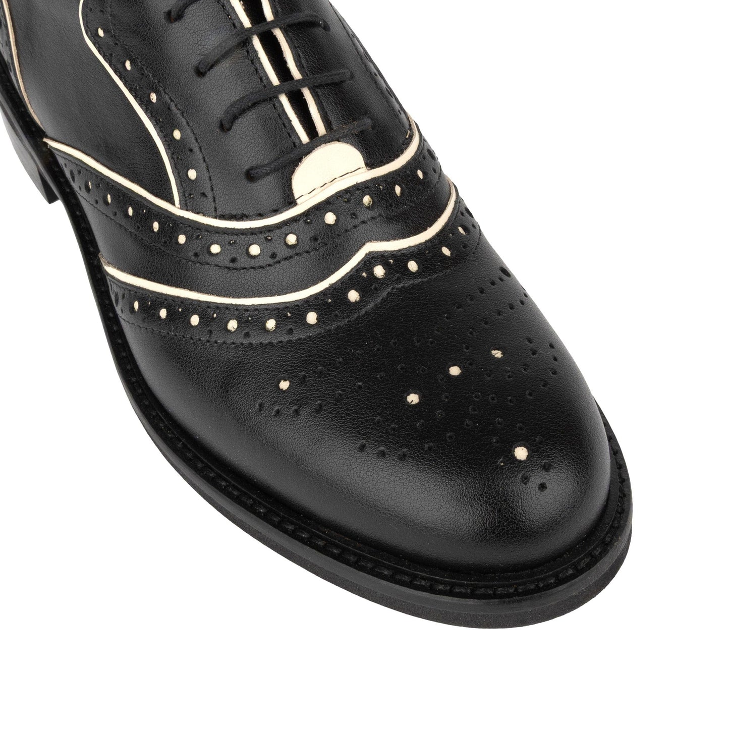 Brick Lane - Black & Cream Womens Shoes Embassy London 