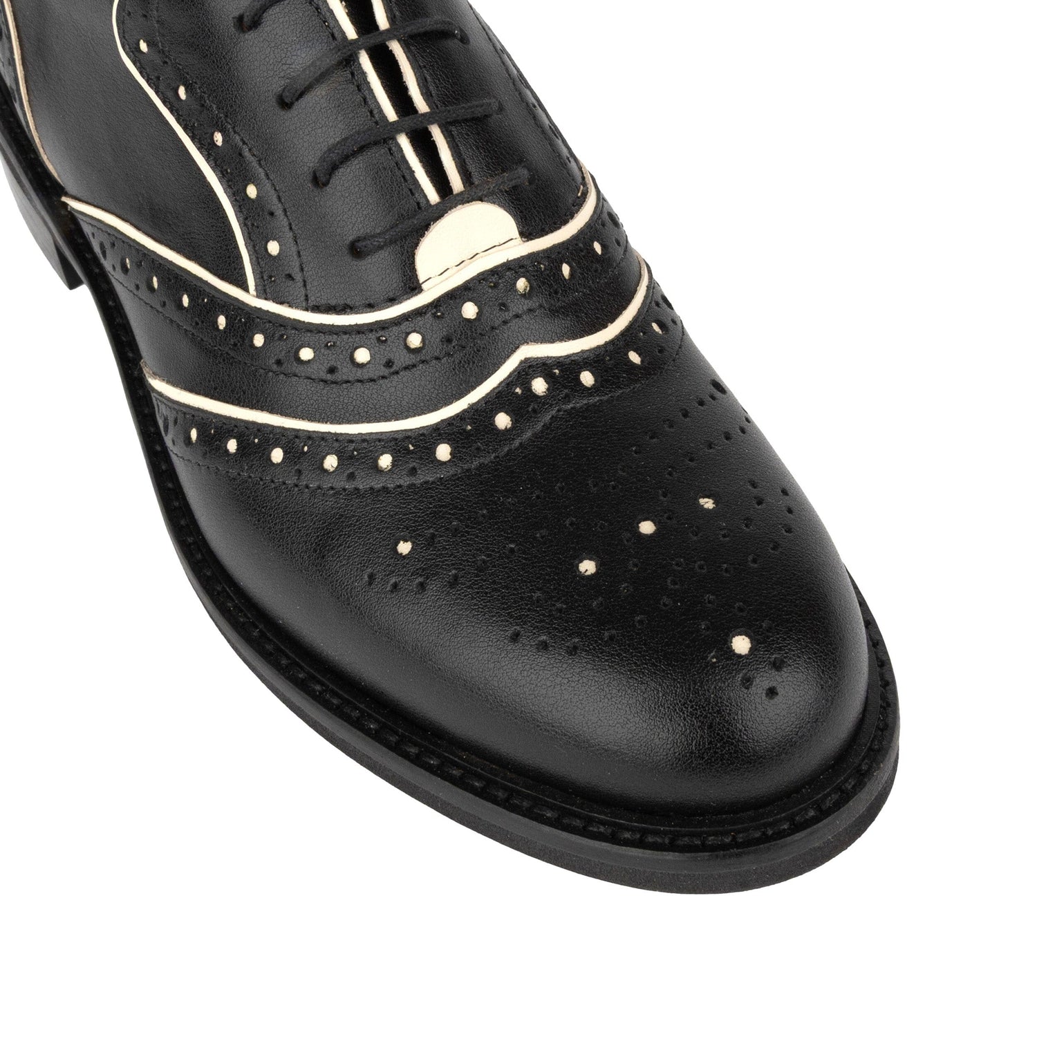 Brick Lane - Black & Cream Womens Shoes Embassy London 