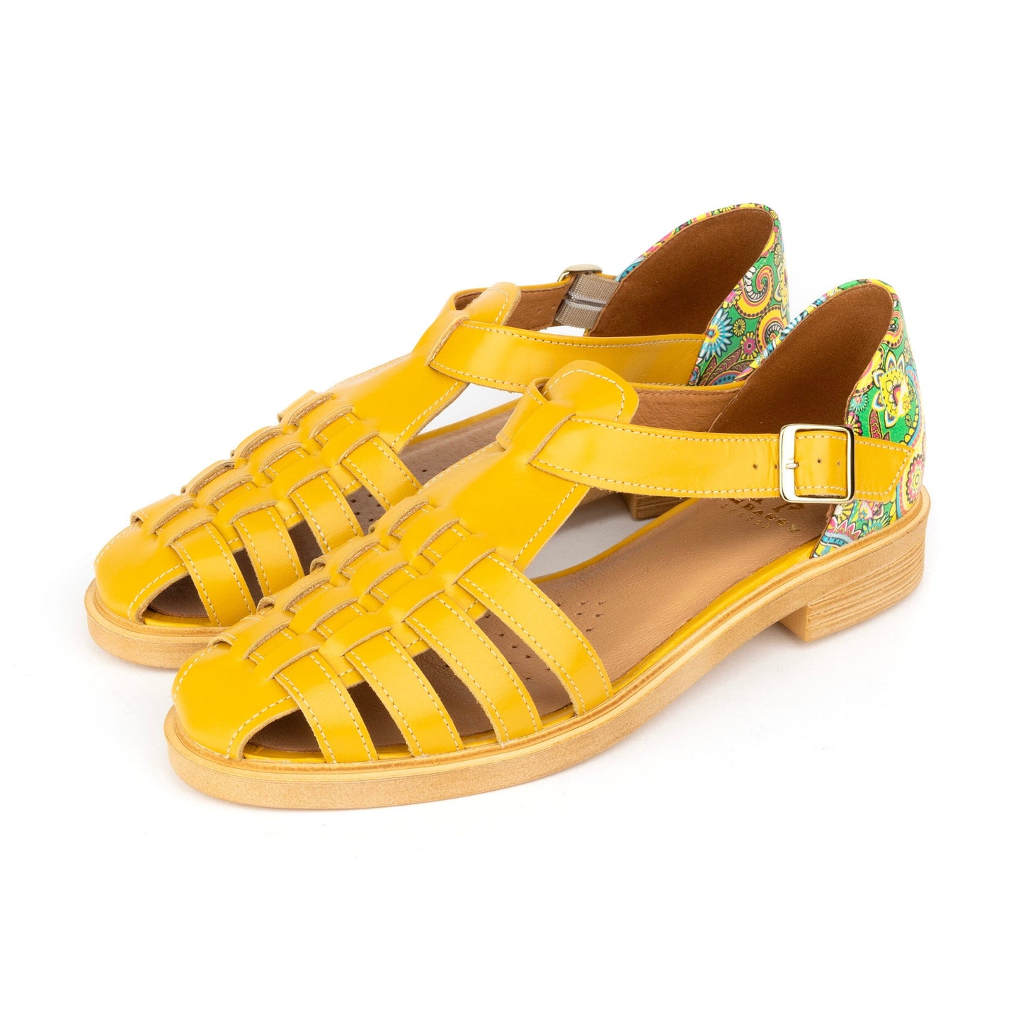 Sandy - Yellow & Festival Print Womens Sandals Embassy London 