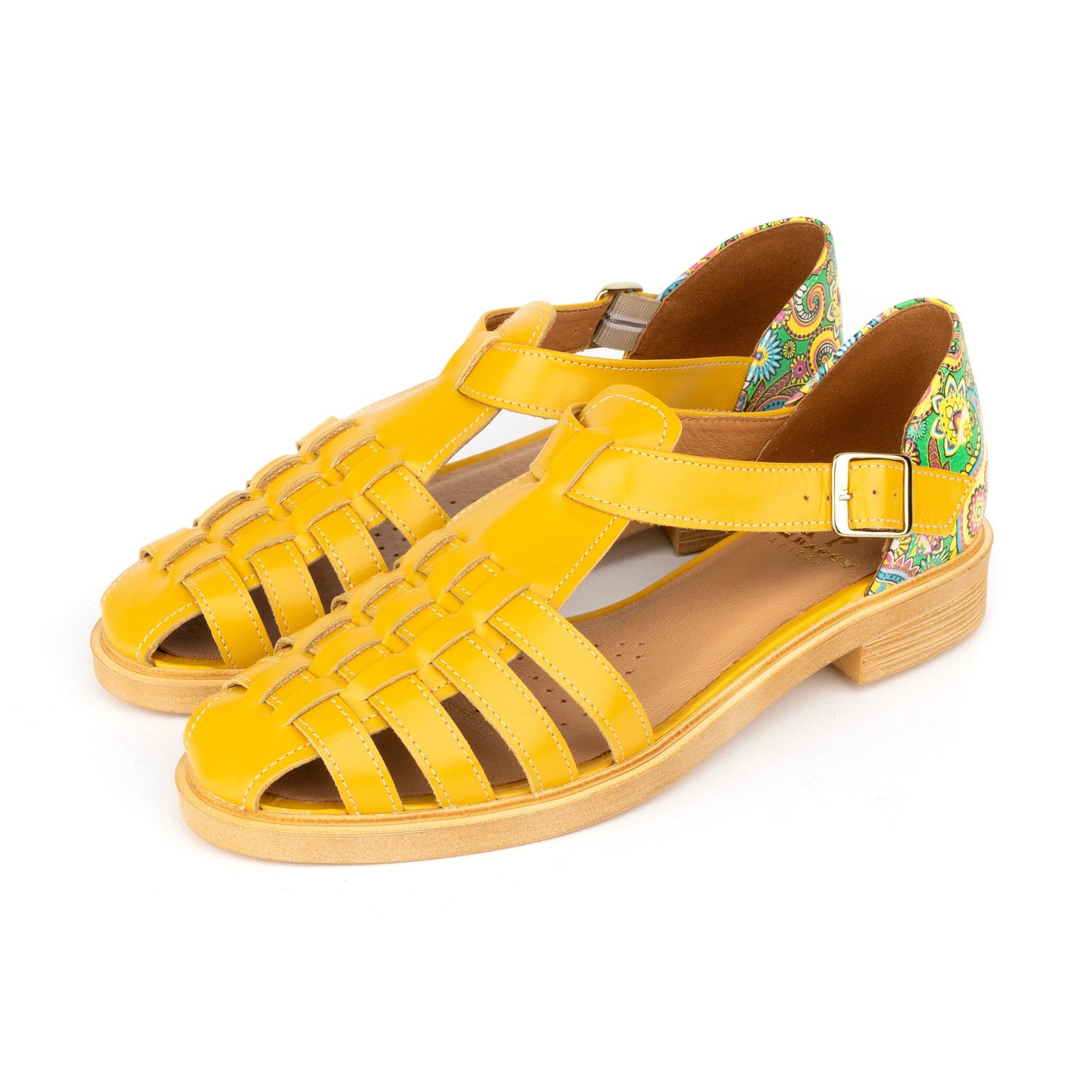 Sandy - Yellow & Festival Print Womens Sandals Embassy London 