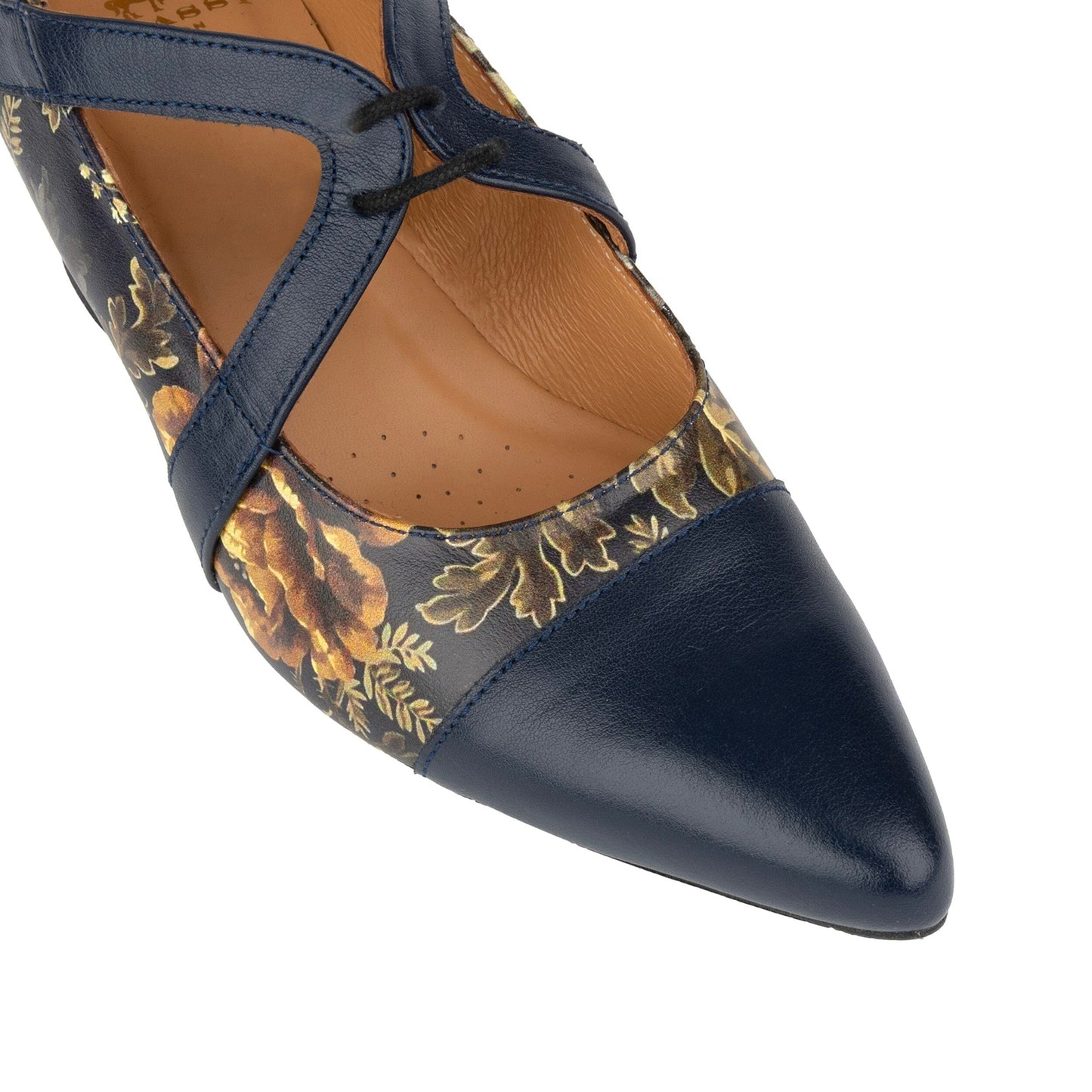Harlowe High - Navy & Autumn Bloom Womens Heels Embassy London 