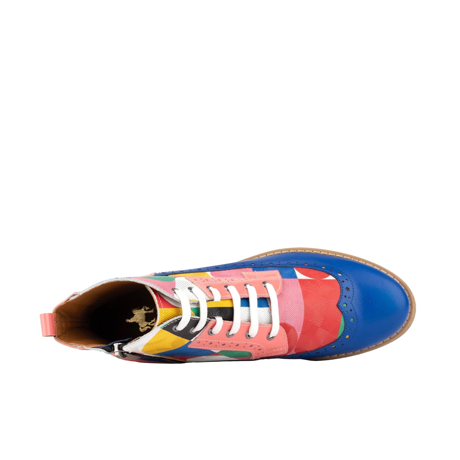 Hatter - Blue & Pink Groovy Womens Ankle Boots Embassy London 