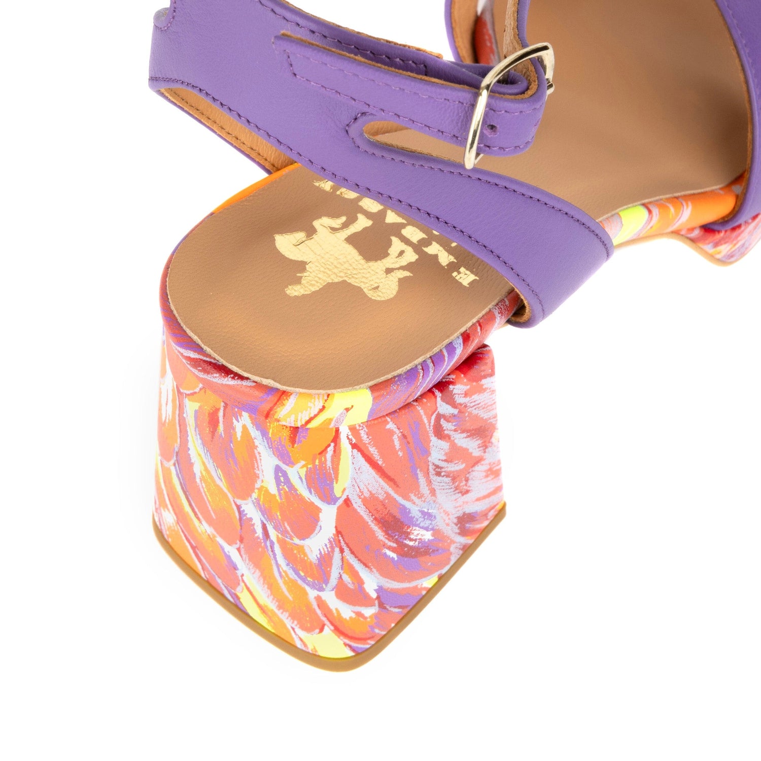 Long Beach - Purple & Bright Flamingo Womens Heels Embassy London 