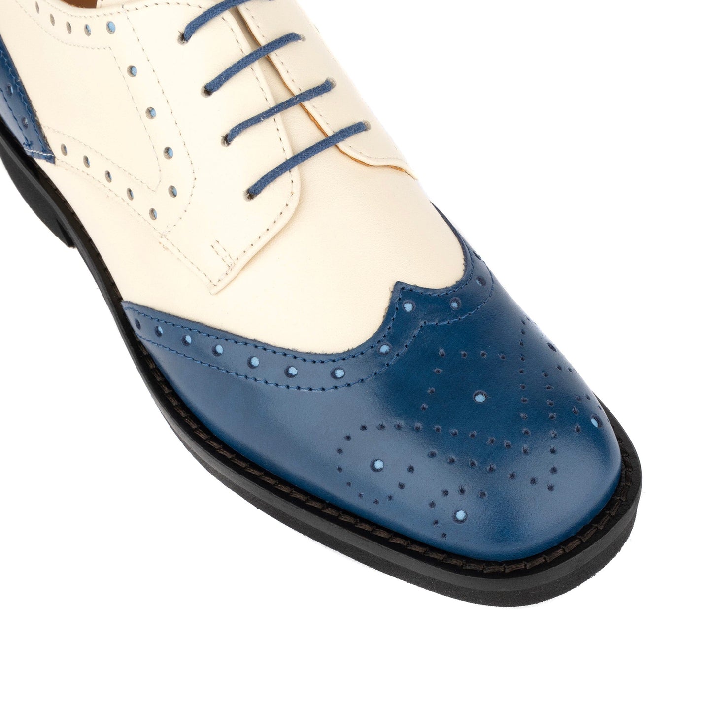 Eton - Blue & Cream Womens Shoes Embassy London 