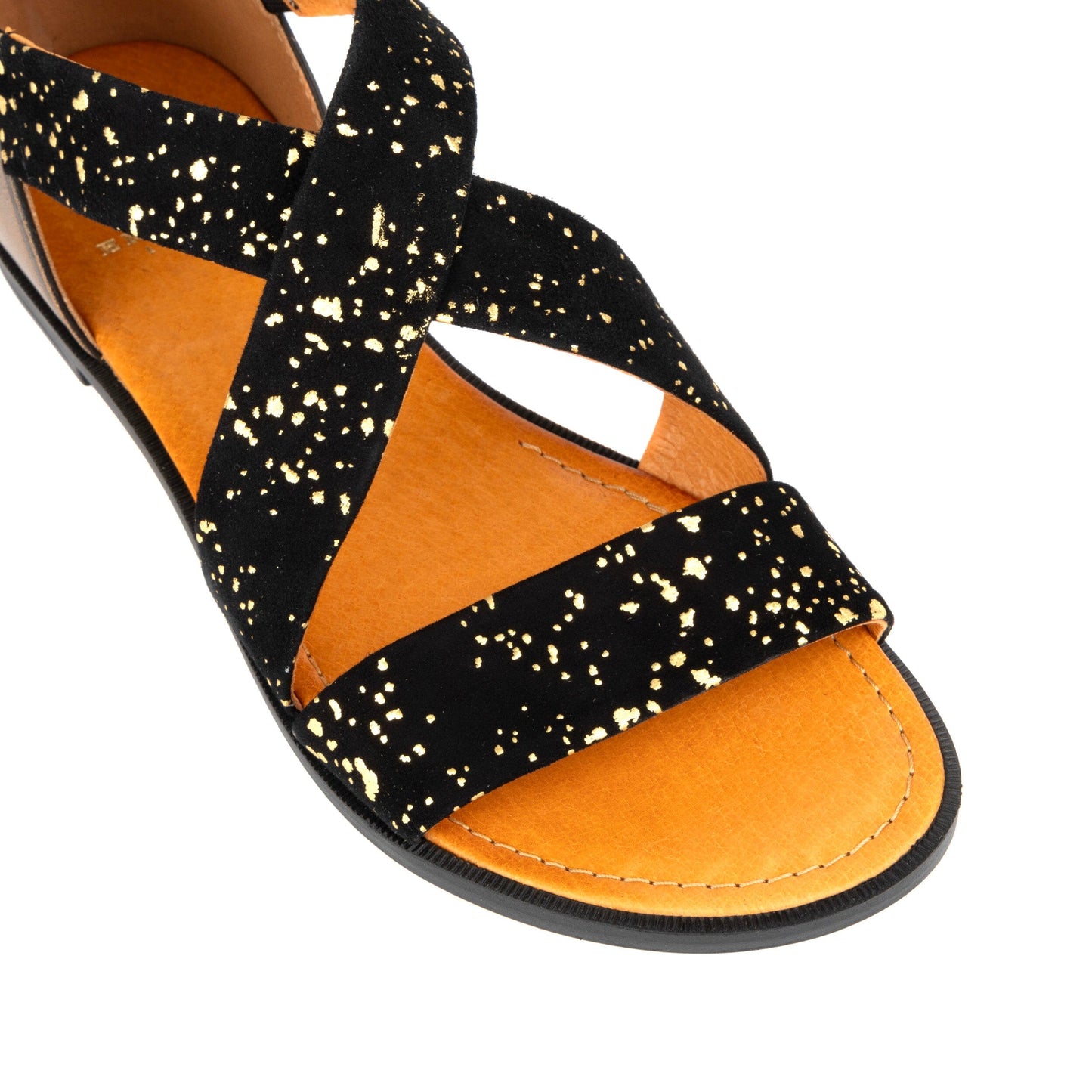 Tucan - Black & Gold Drops Womens Sandals Embassy London 