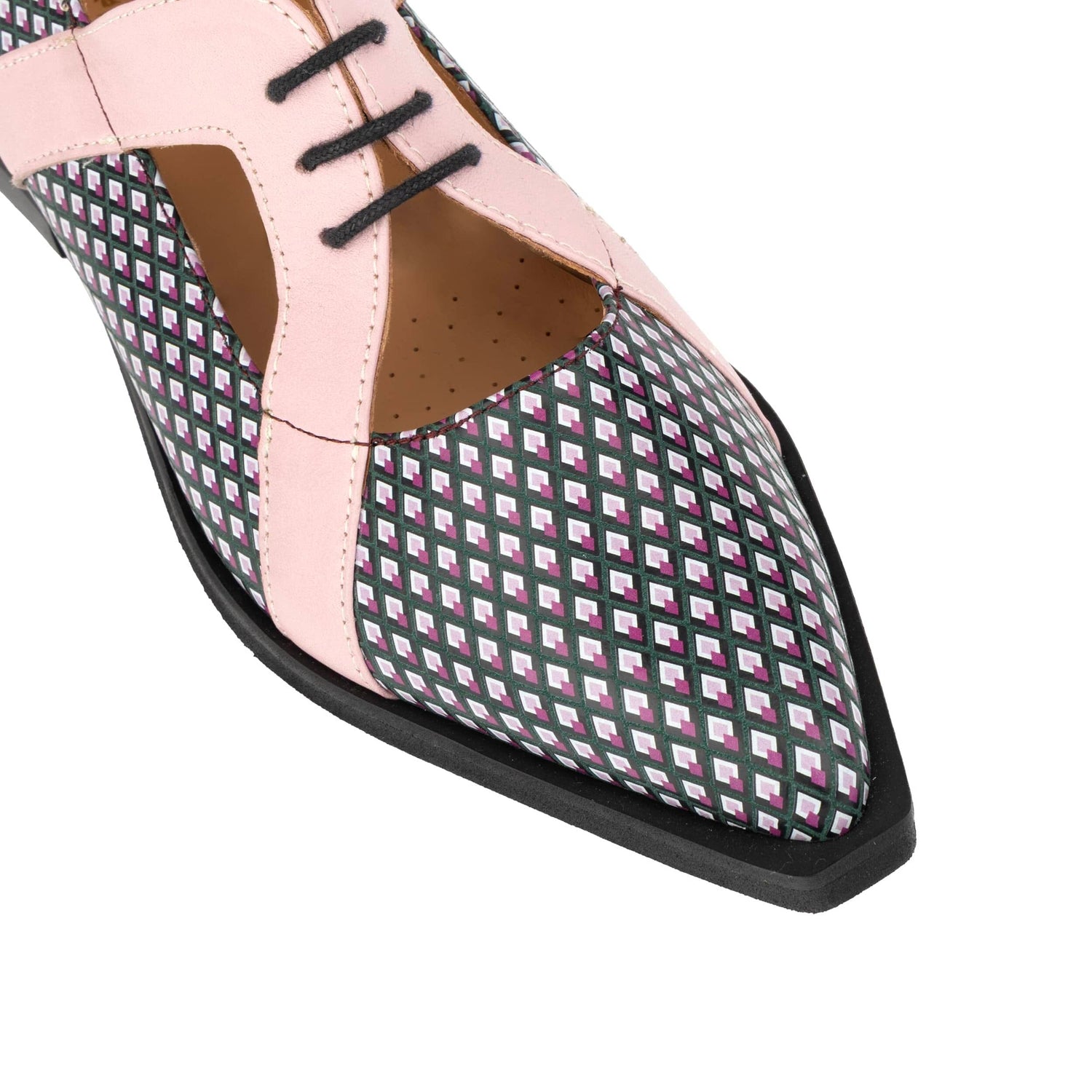 Harlowe - Pink & Violet & Green Diamonds Womens Shoes Embassy London 