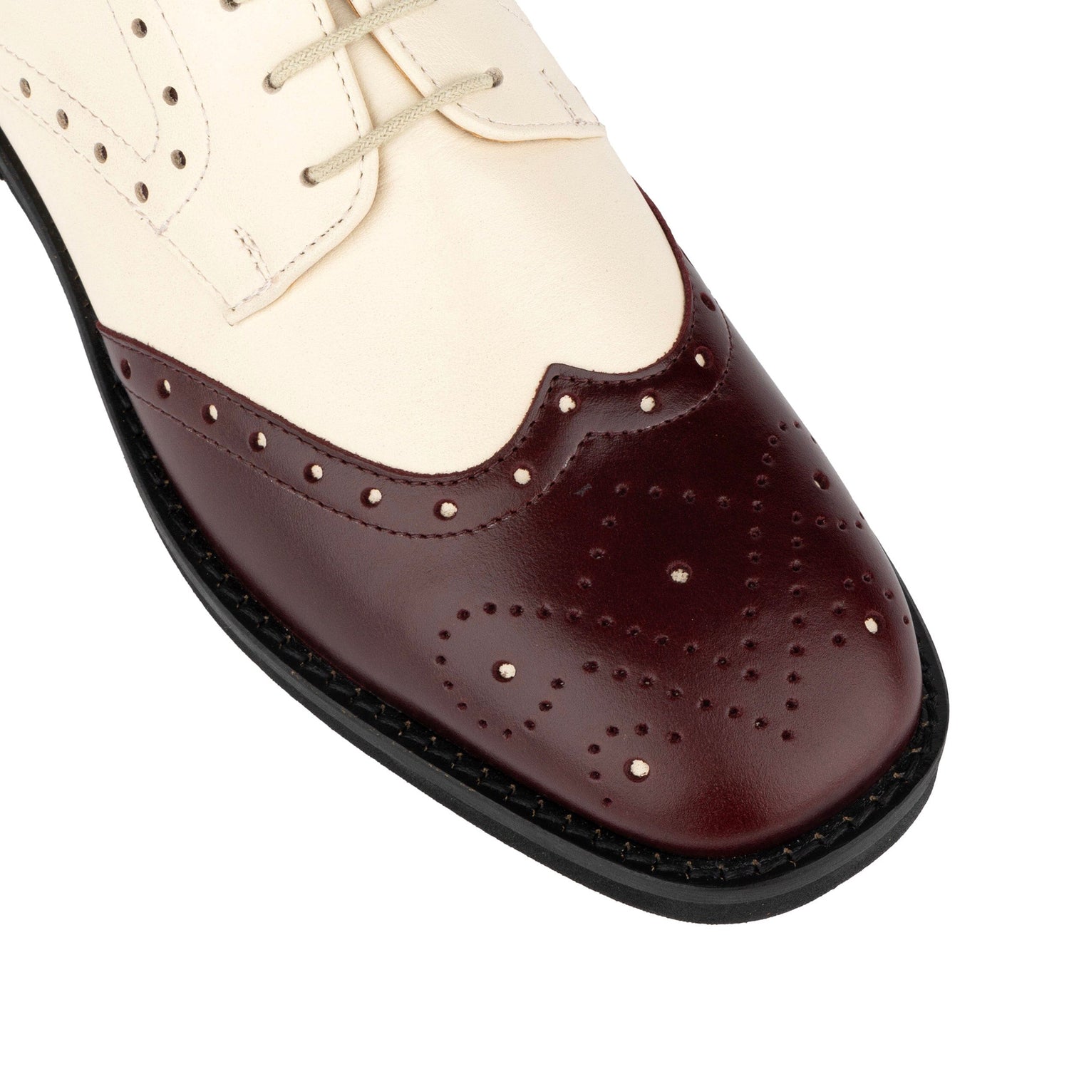 Eton - Burgundy & Cream Womens Shoes Embassy London 