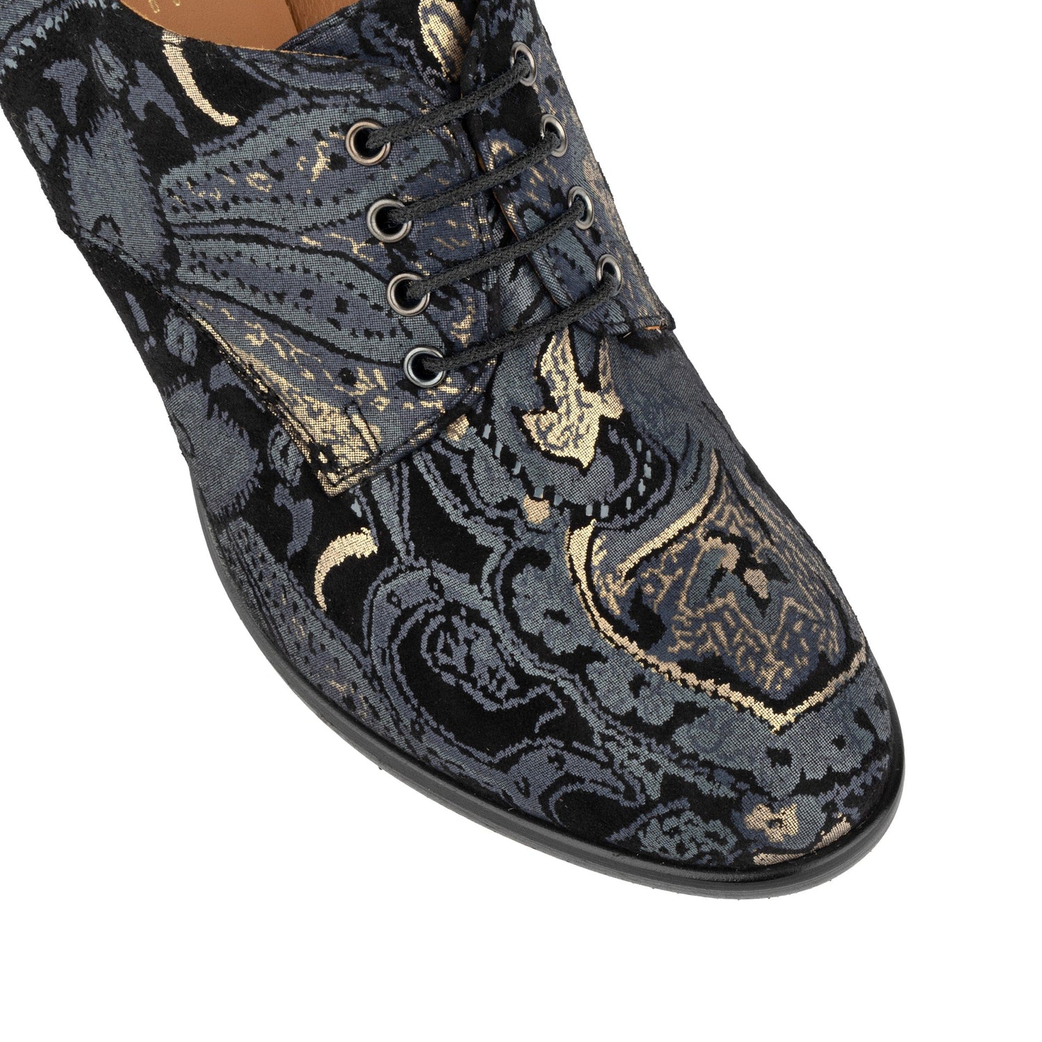 Roulette - Black & Grey & Gold Womens Heels Embassy London 