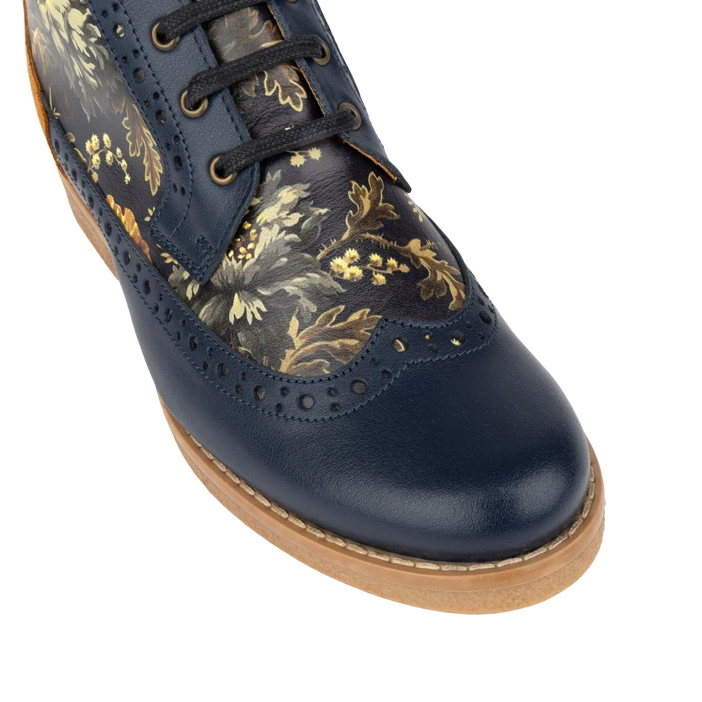 Hatter - Navy & Autumn Bloom Womens Ankle Boots Embassy London 