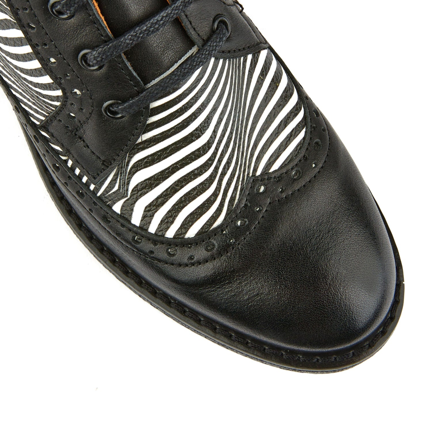 Hatter - Optical Zebra & Black & Pink Womens Ankle Boots Embassy London 
