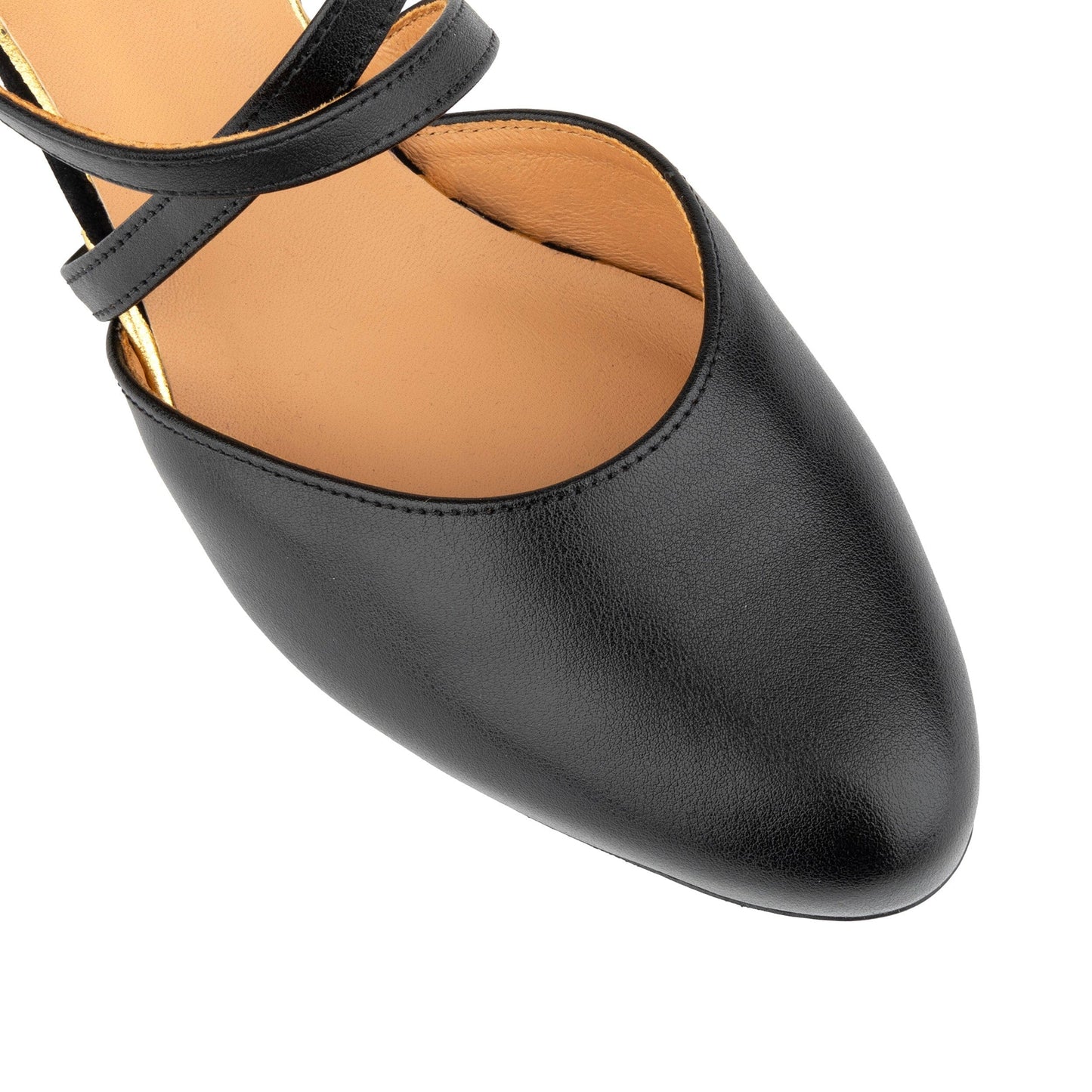Dannii - Black & Gold Stripes Womens Heels Embassy London 