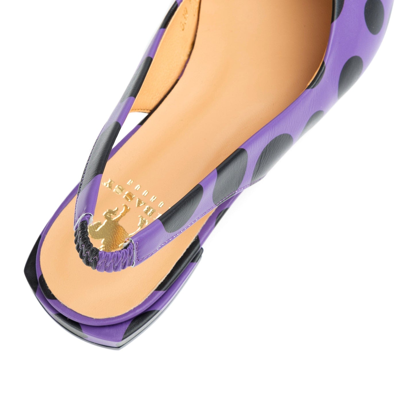 Holly - Black & Purple Polka Womens Sandals Embassy London 