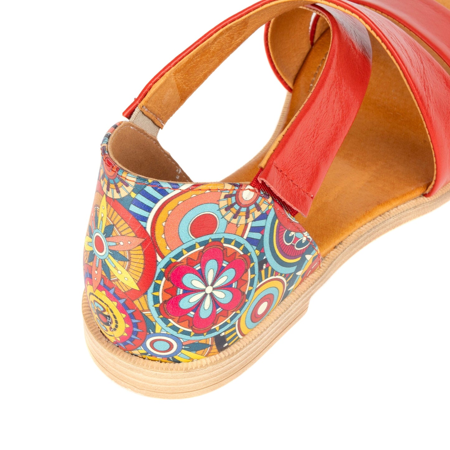 Tucan - Red Signature Print Womens Sandals Embassy London 