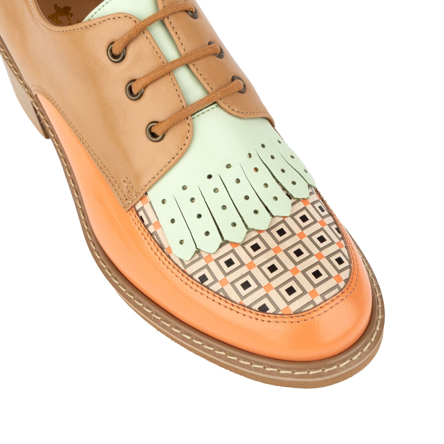 Retro Tone - Tan & Pastels Womens Heels Embassy London 
