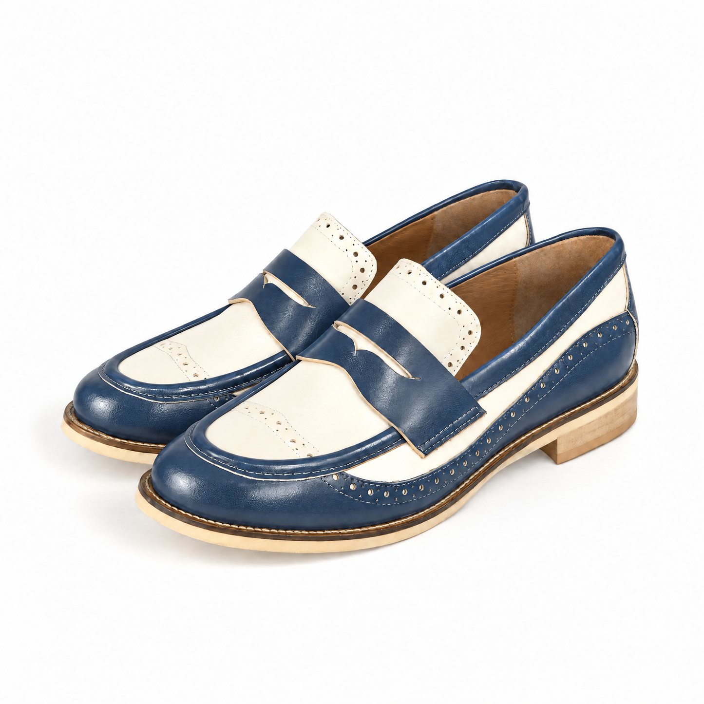 Angelina - Navy & Cream