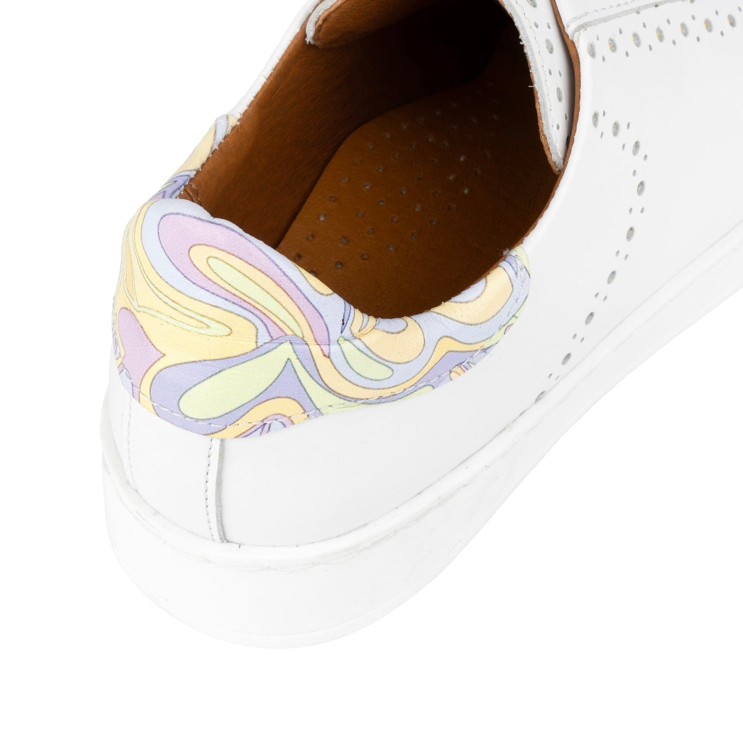 Serena - White & Yellow & Pastel Multi Womens Trainers Embassy London 