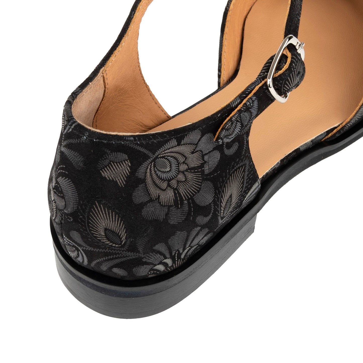 Gigot - Black Emboss Womens Sandals Embassy London 