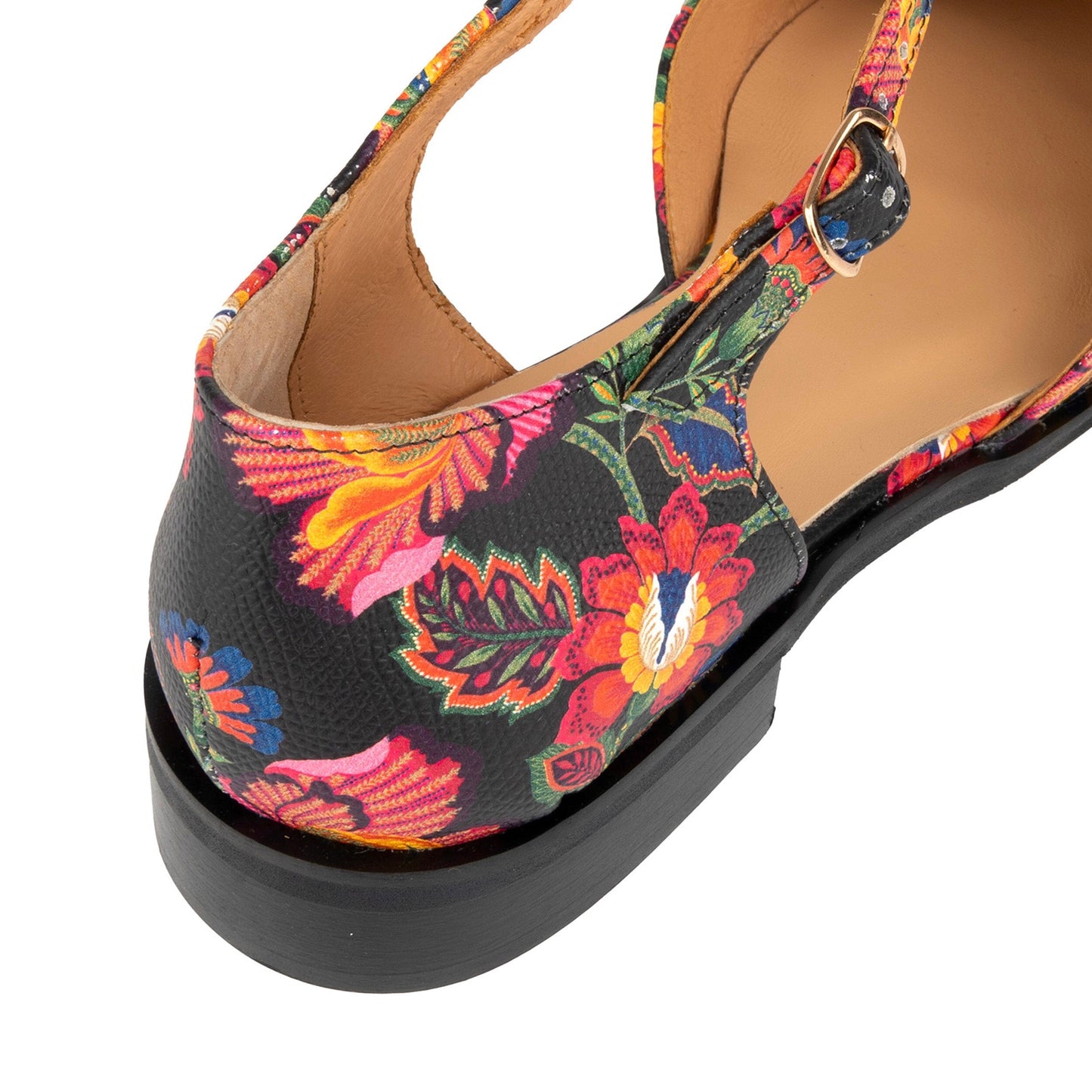 Gigot - Black & Red Flowers Womens Sandals Embassy London 