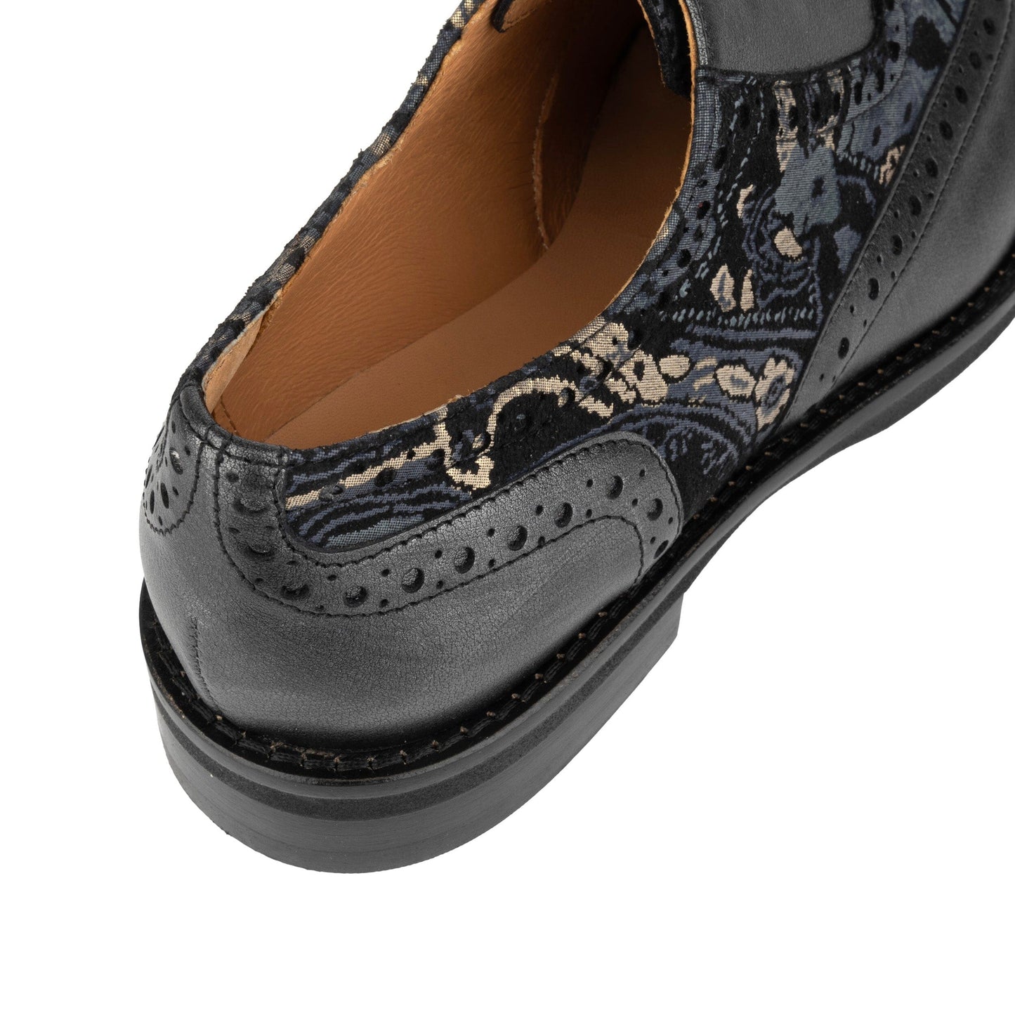 Vivienne - Black & Grey & Gold Womens Shoes Embassy London 
