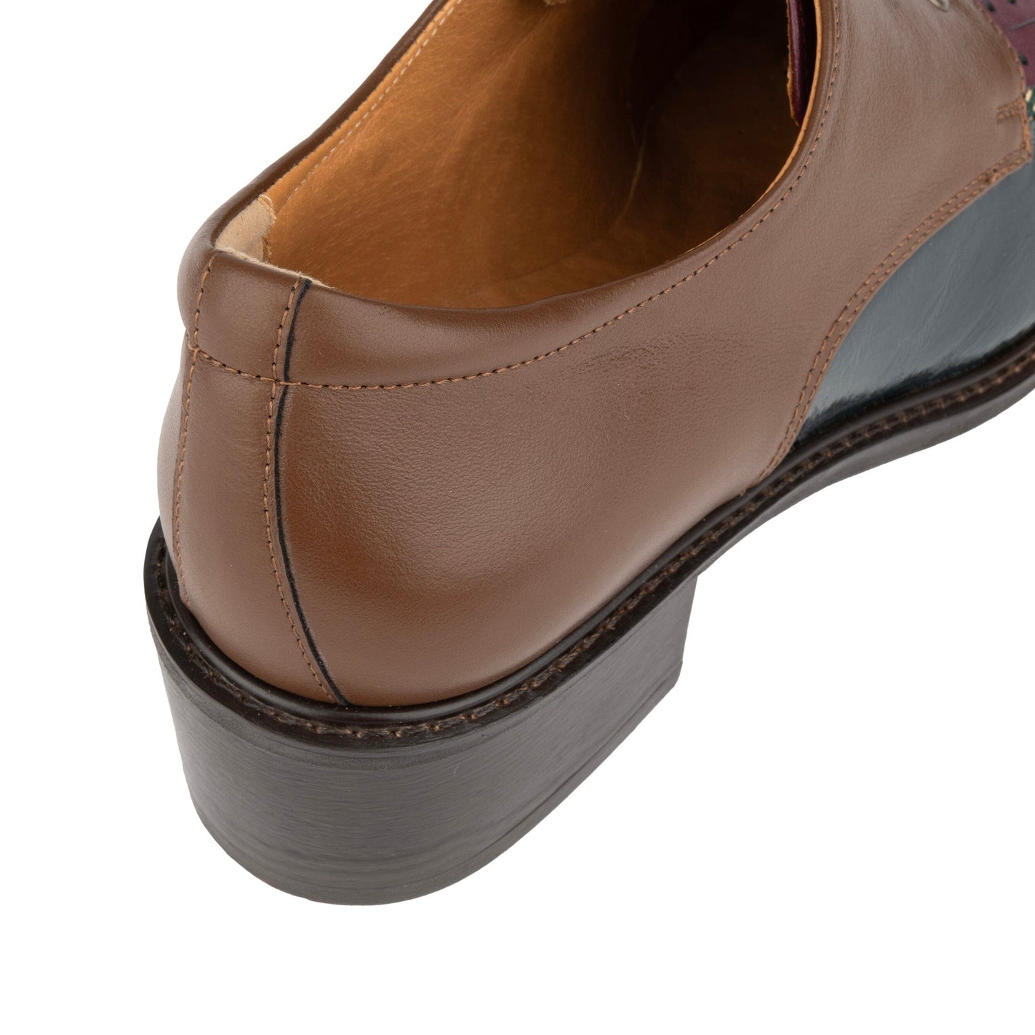Retro Tone - Green & Brown & Purple Womens Heels Embassy London 