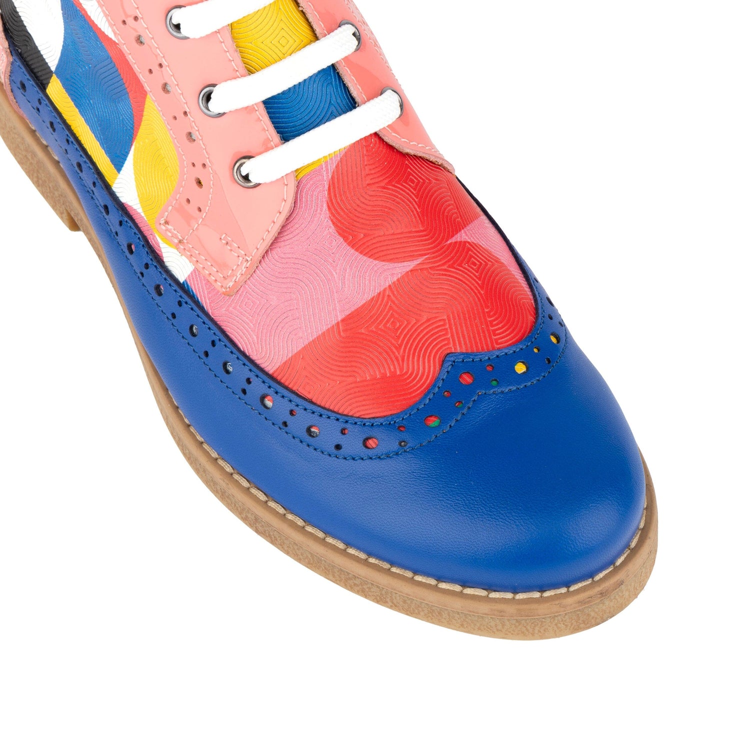 Hatter - Blue & Pink Groovy Womens Ankle Boots Embassy London 