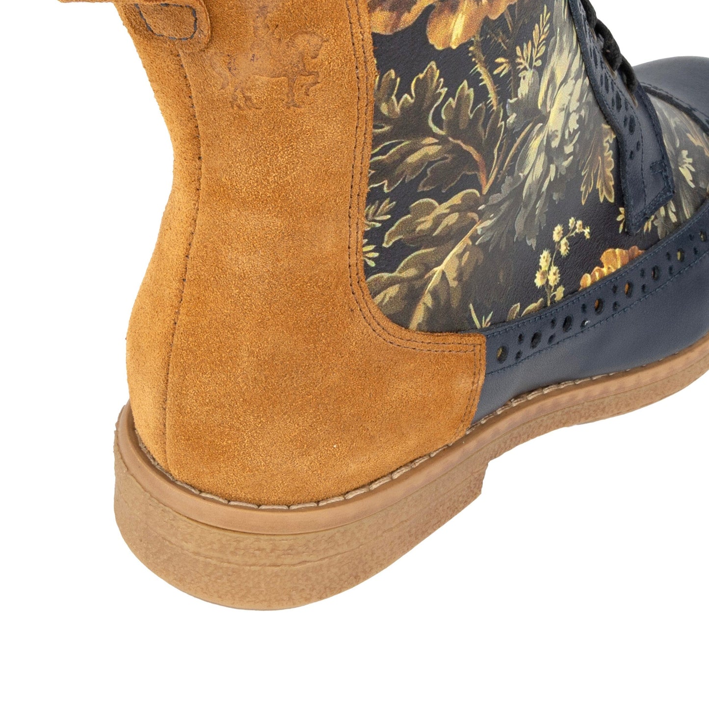 Hatter - Navy & Autumn Bloom Womens Ankle Boots Embassy London 
