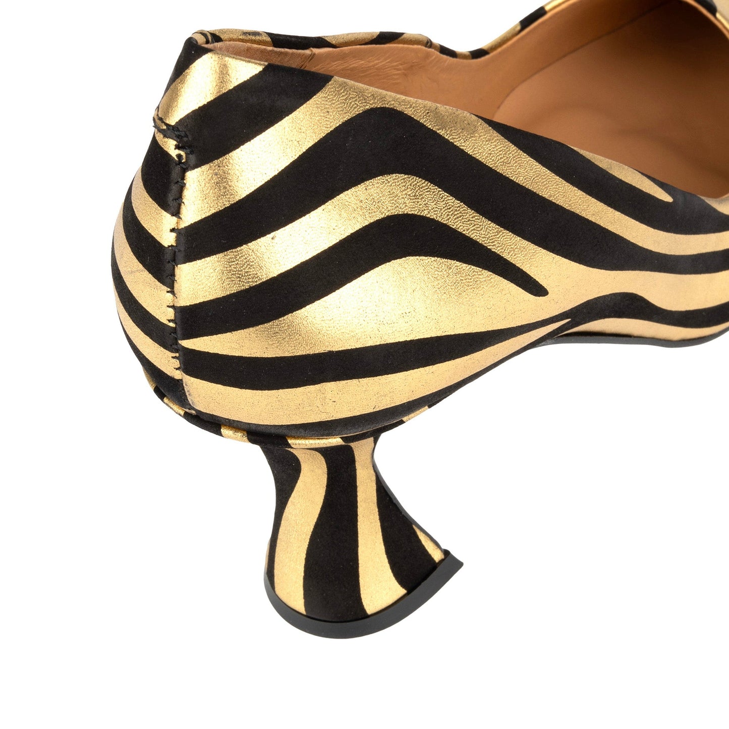 Sophia Hollywood - Black & Gold Stripes Womens Heels Embassy London 