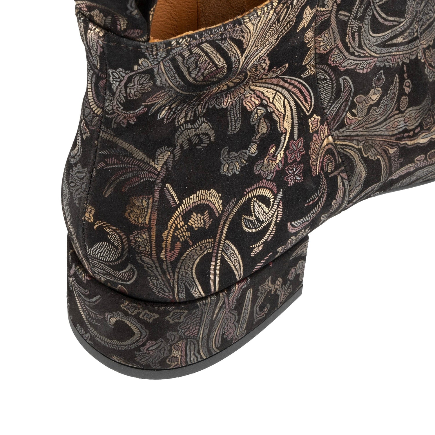 Iris - Black & Gold & Burgundy Womens Ankle Boots Embassy London 
