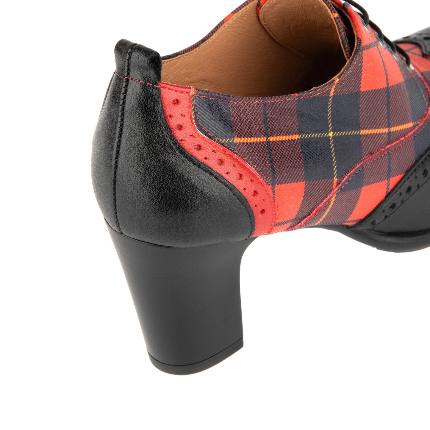 Casino - Black & Red Tartan Womens Heels Embassy London 