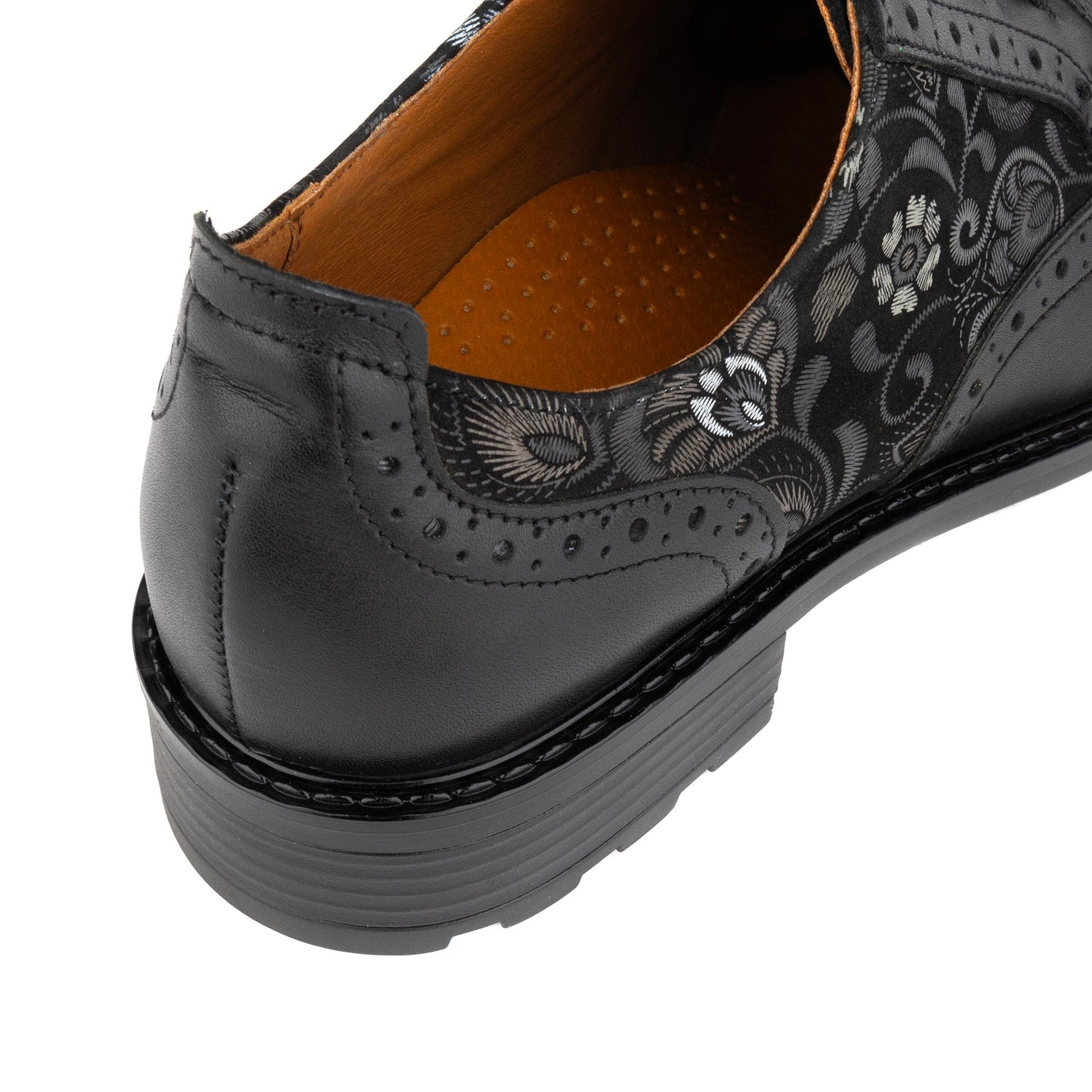 DreamFiters - Black Emboss Womens Shoes Embassy London 