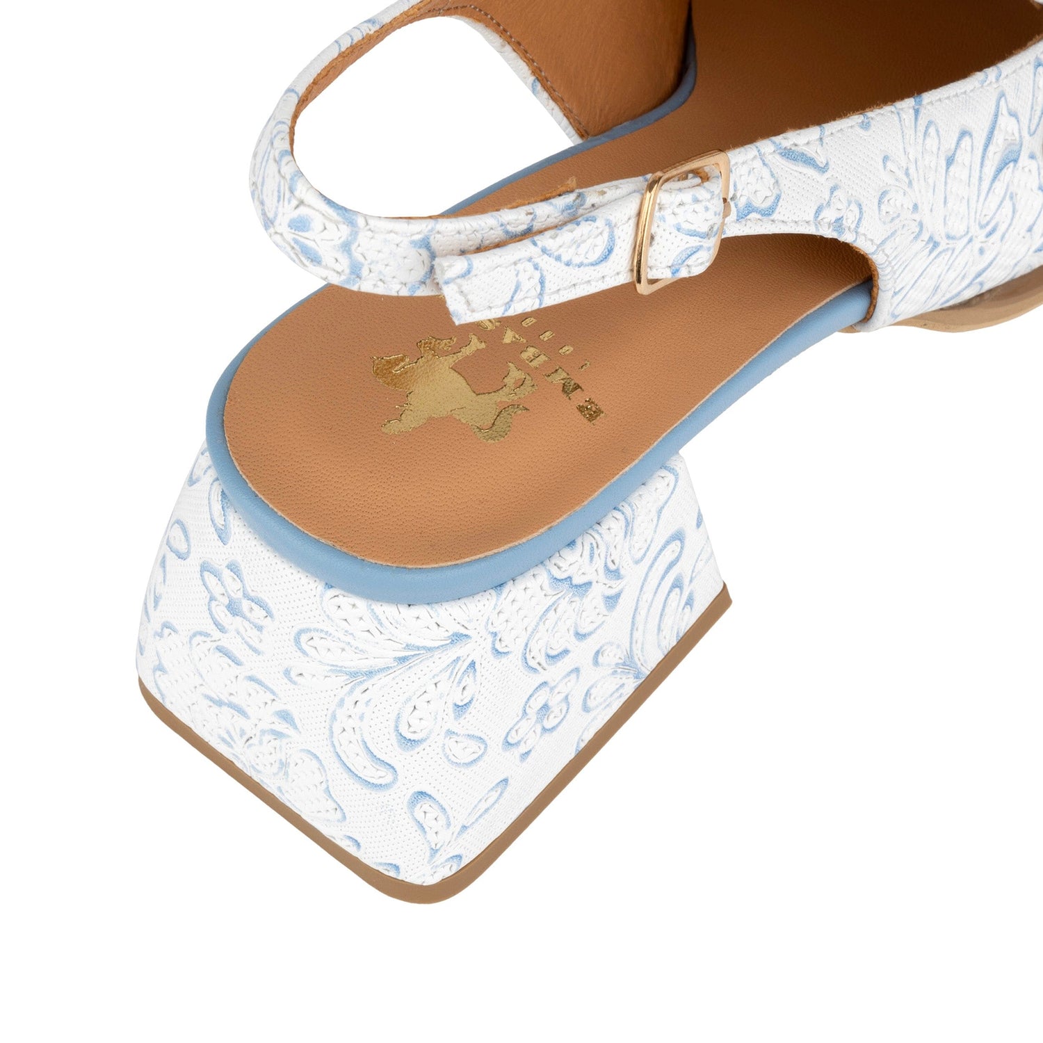 Diana - White Flowers Womens Heels Embassy London 
