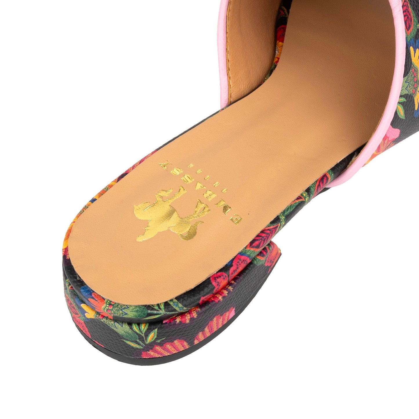 South Beach - Black & Red Flowers Womens Sandals Embassy London 