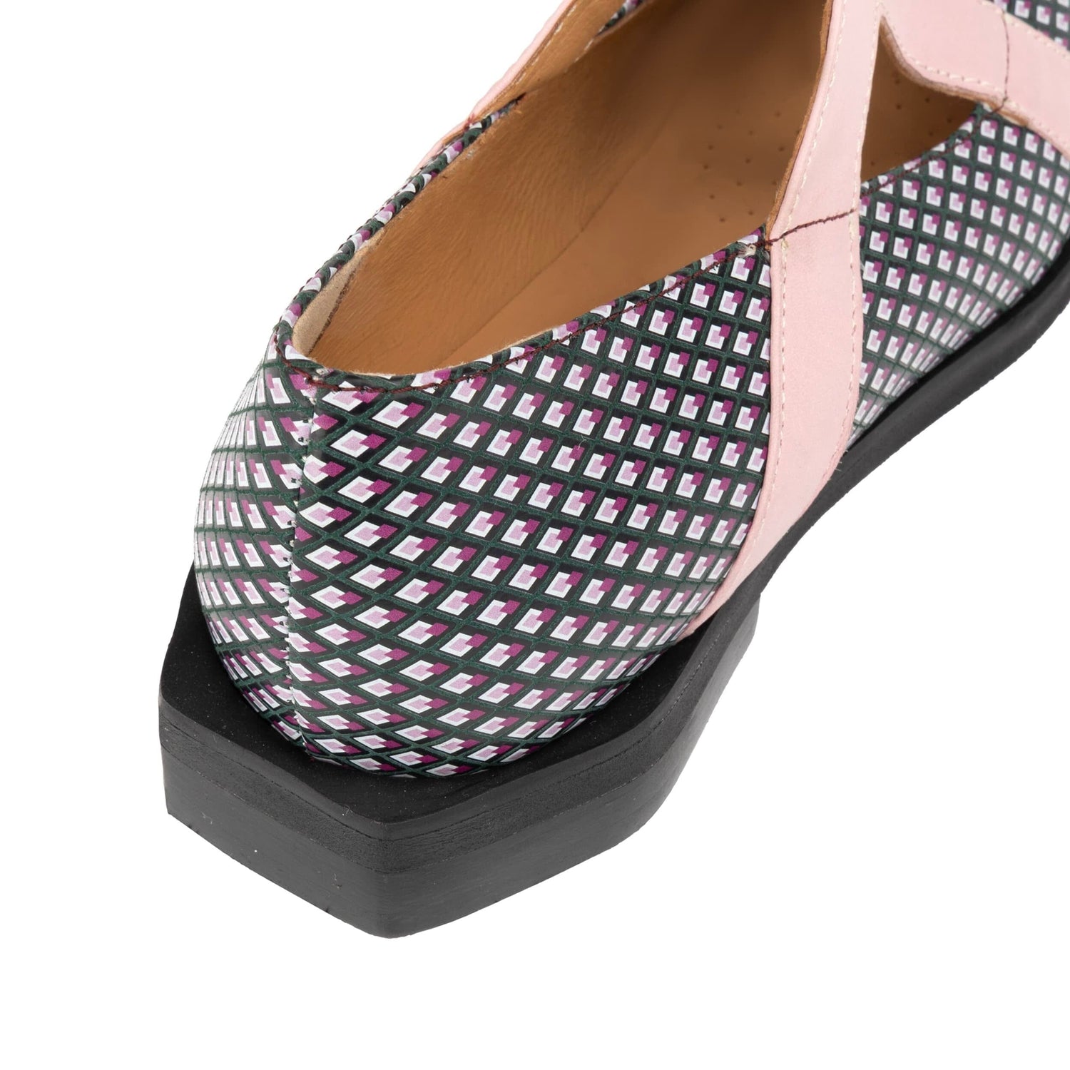 Harlowe - Pink & Violet & Green Diamonds Womens Shoes Embassy London 