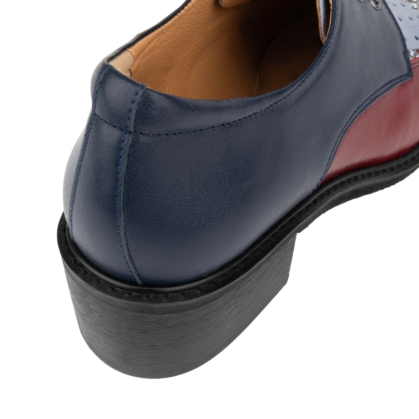 Retro Tone - Burgundy & Violet & Green Diamonds Womens Heels Embassy London 