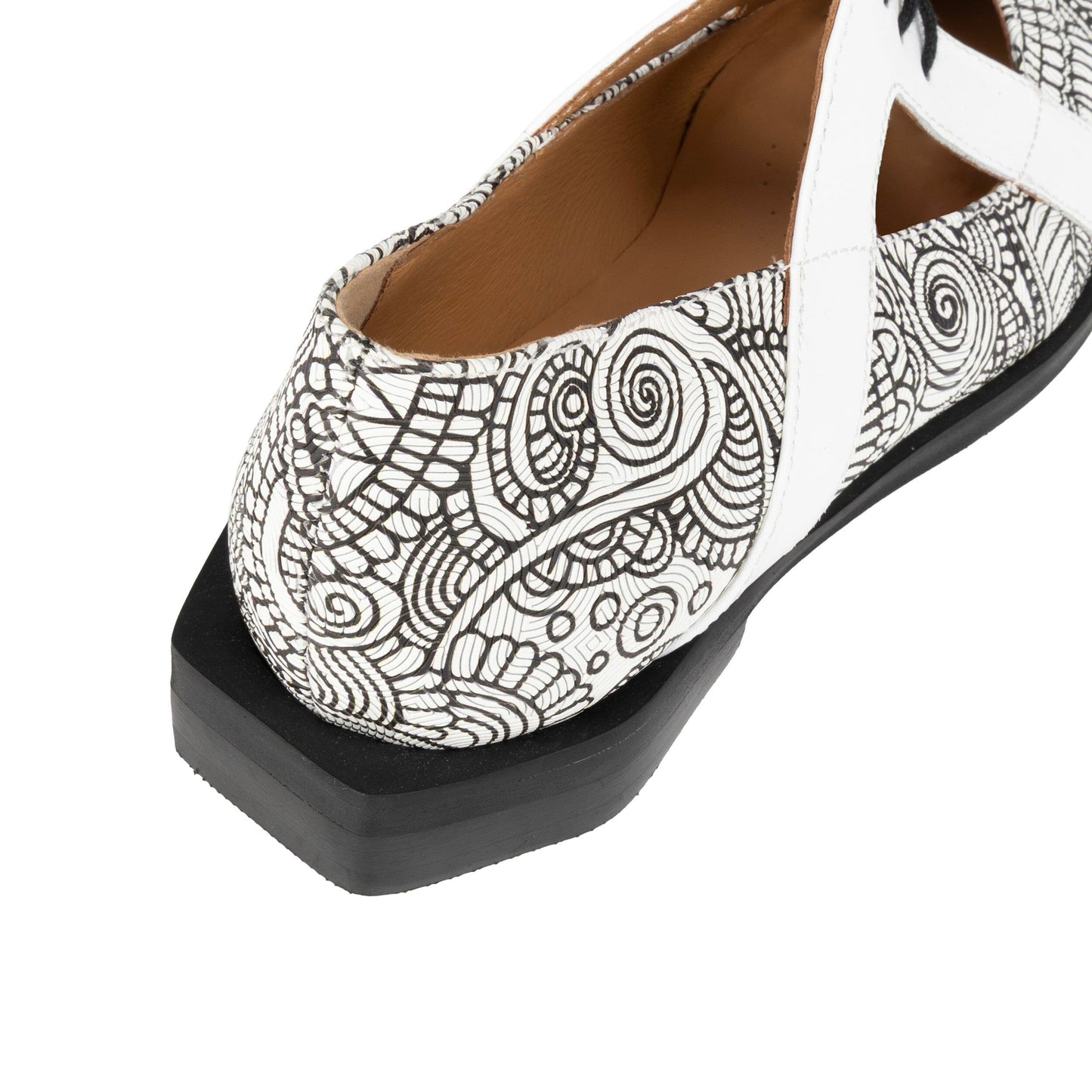 Harlowe - Black & White & Graphic Print Womens Shoes Embassy London 