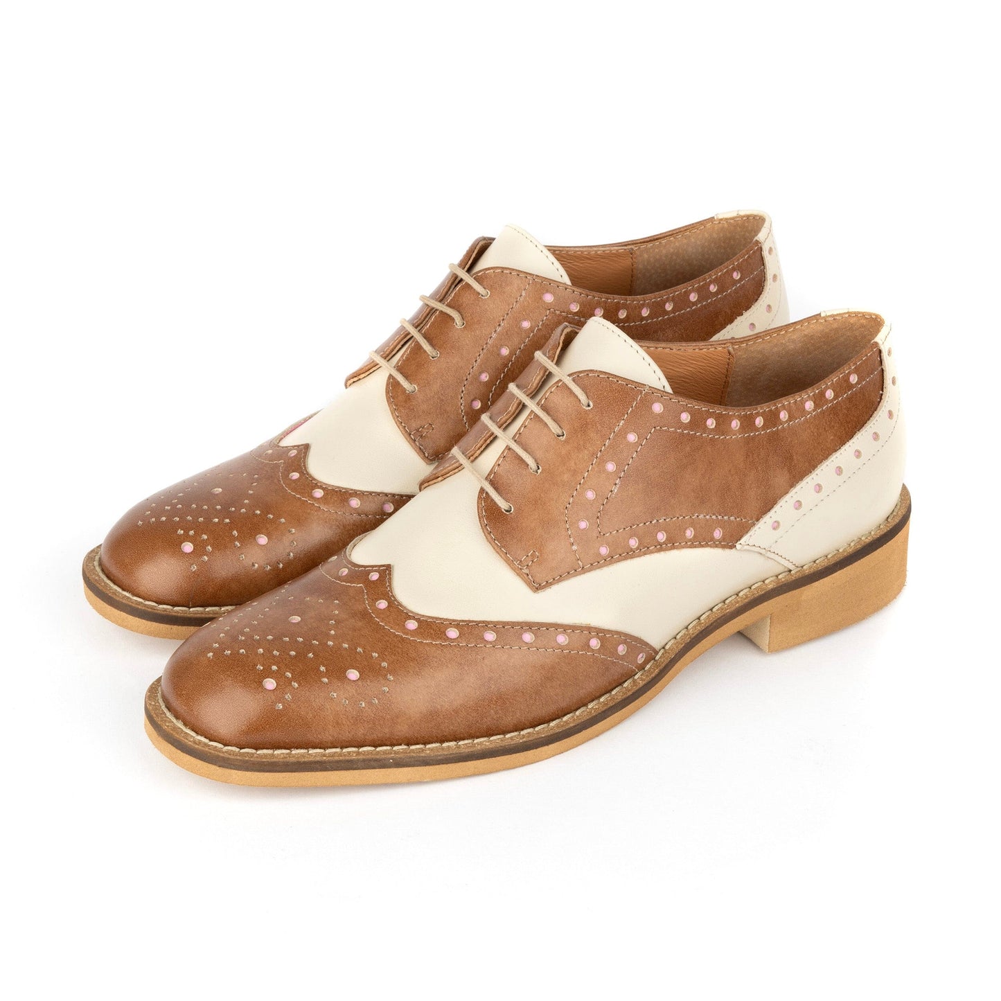 Eton - Tan & Off White Womens Shoes Embassy London 