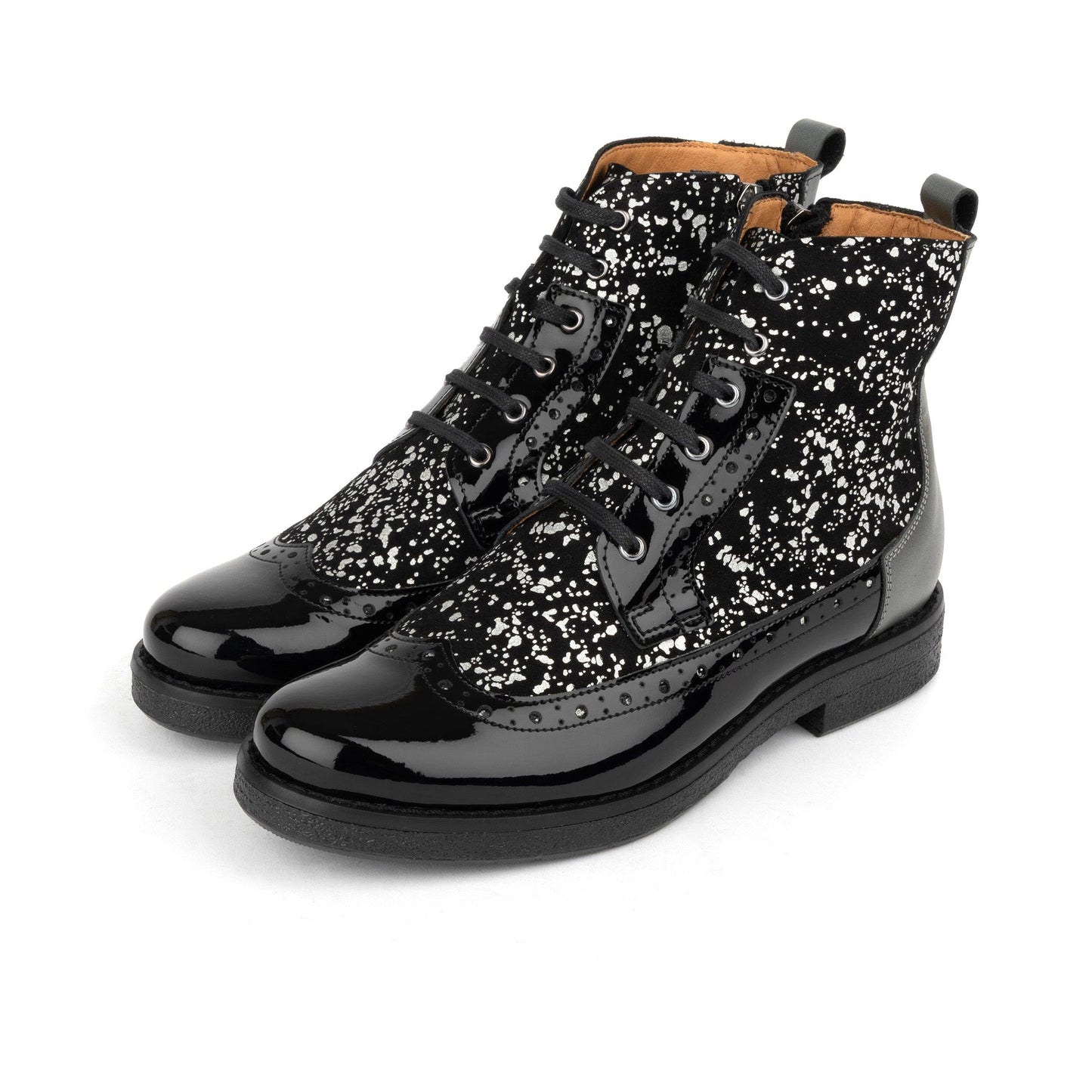 Hatter - Black & Silver Drops Womens Ankle Boots Embassy London 