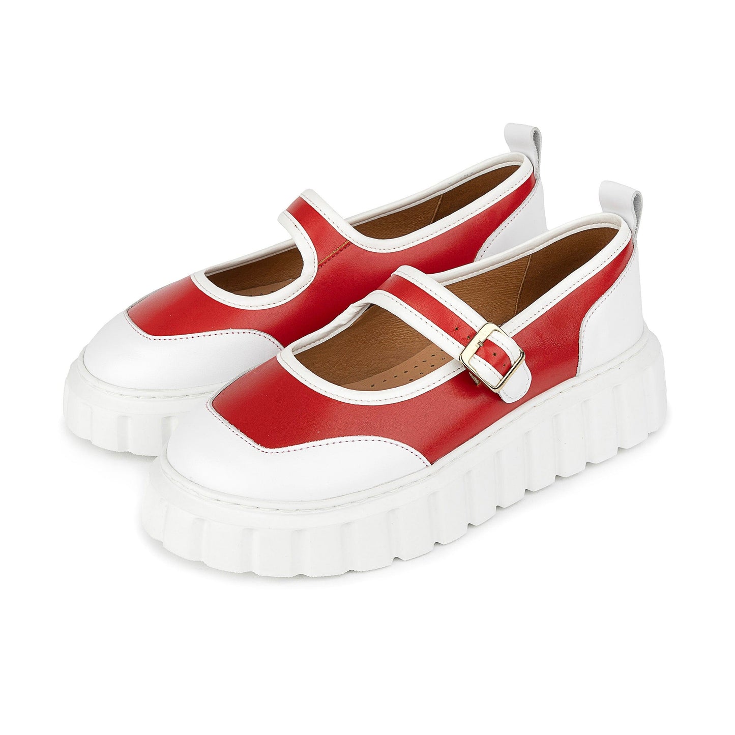 Sophie - Red & White Womens Sandals Embassy London 