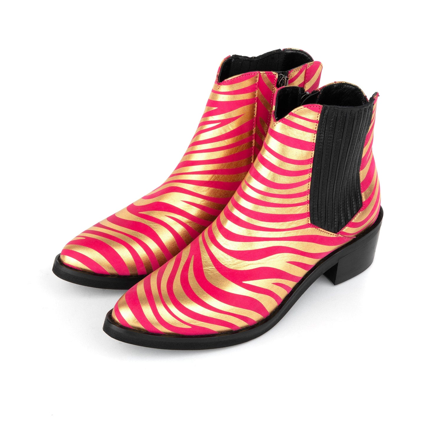 Texas - Pink & Gold Womens Ankle Boots Embassy London 