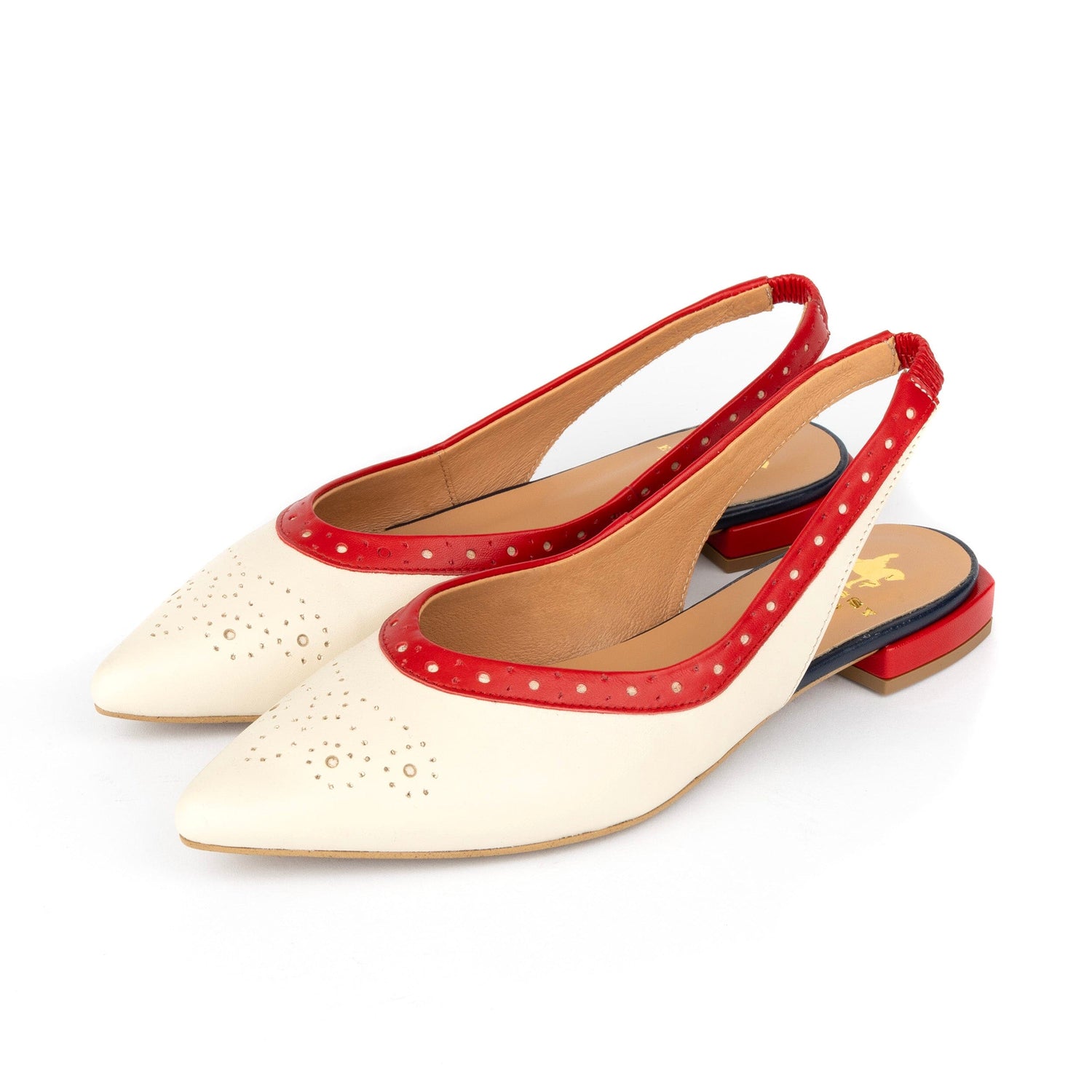 Holly - Cream & Red & Blue Womens Sandals Embassy London 