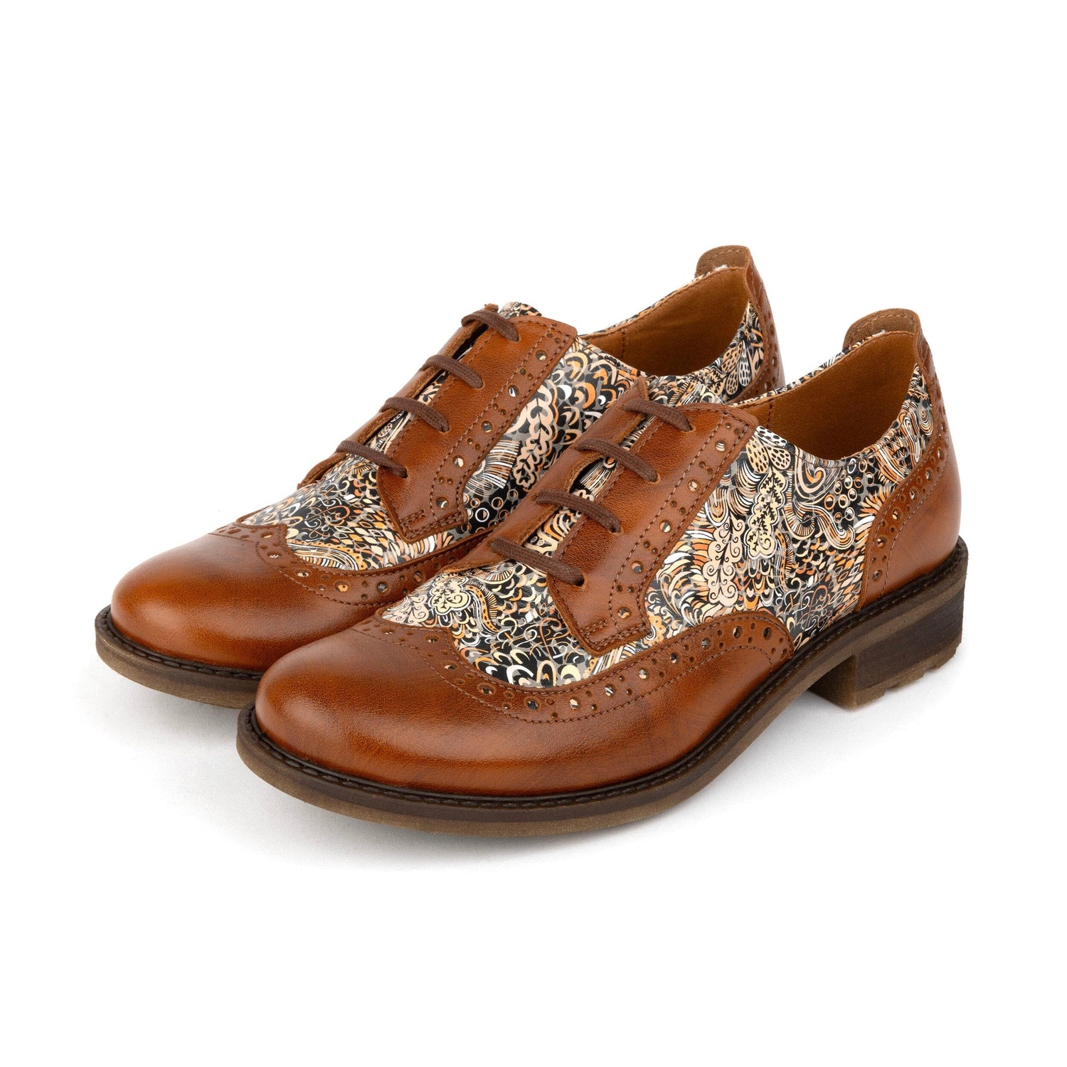 Women’s Oxford Shoes Brown Signature Embassy London Camden UK 5 / EU 38 / US 7