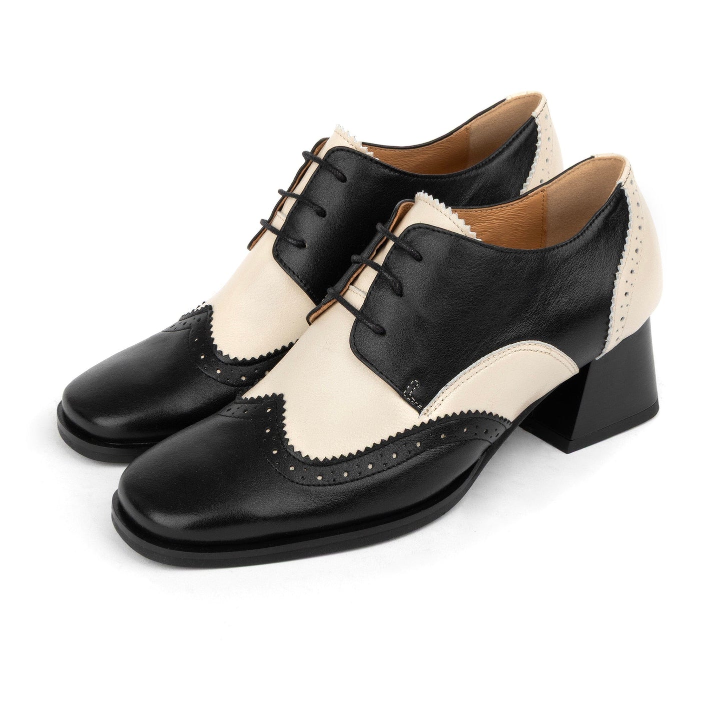 Ziggy - Black & Cream Womens Heels Embassy London 