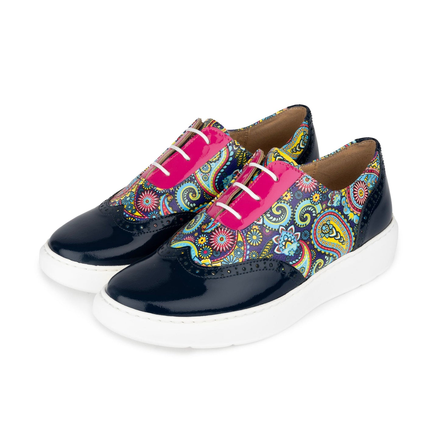 Colorado - Navy & Summer Signature Print Womens Trainers Embassy London 