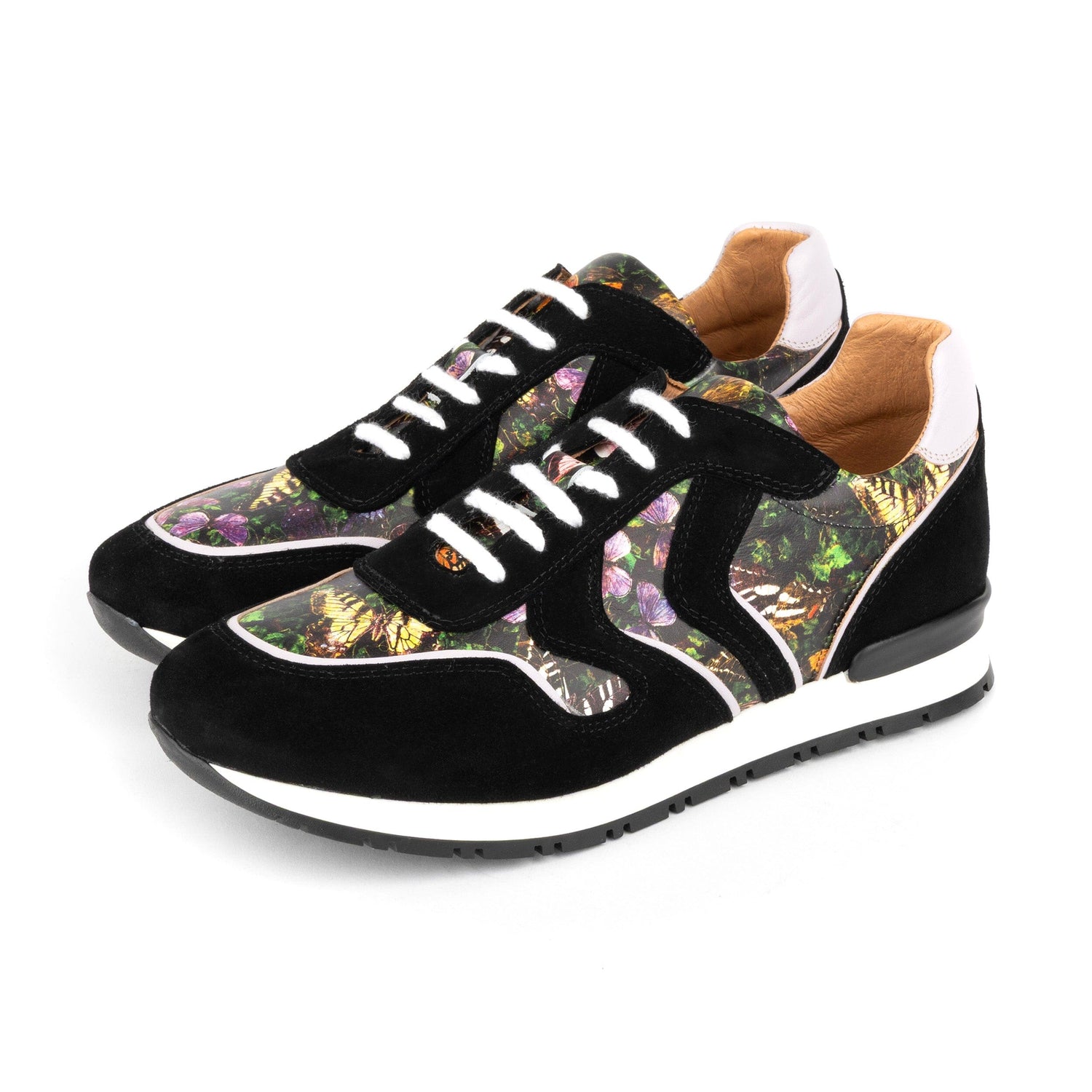 Savana - Black & Butterfly Multi Womens Trainers Embassy London 