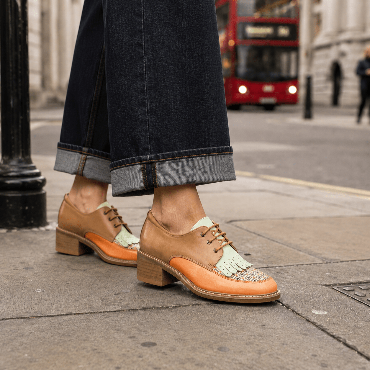 Retro Tone - Tan & Pastels Womens Heels Embassy London 